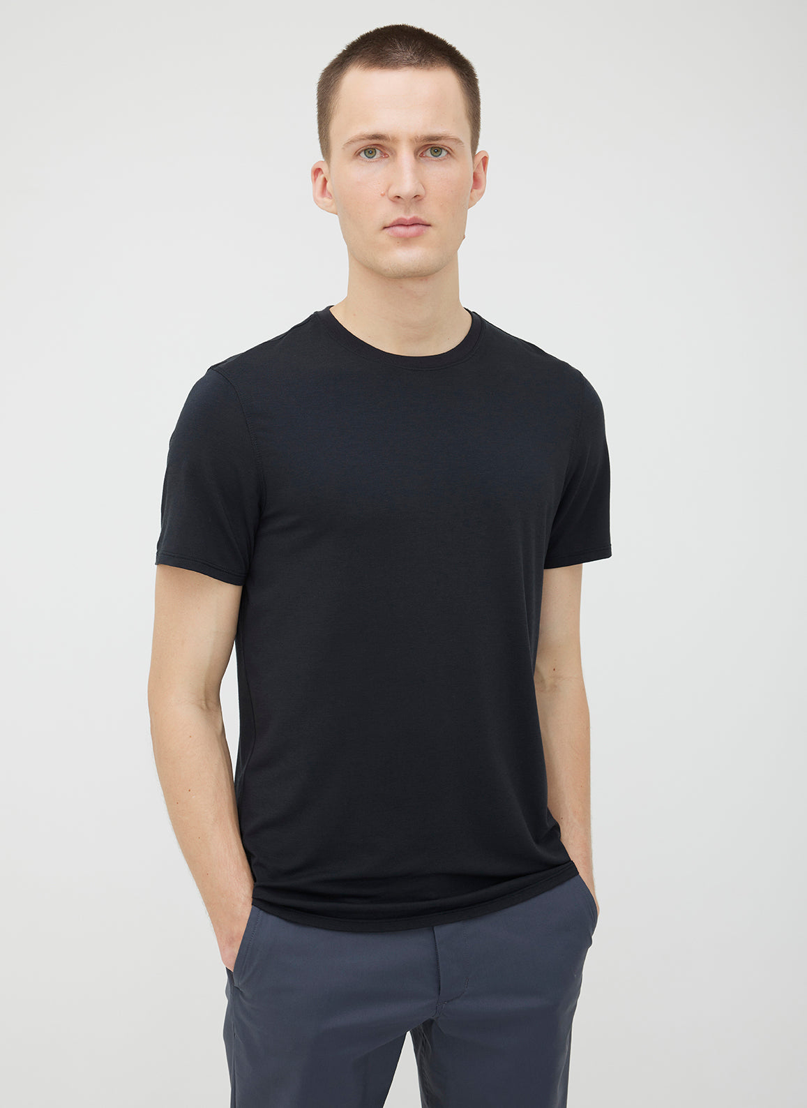 Ace Crewneck Tees 3 Pack ?? Model:: Adryan | M || Black/White/Ocean Oasis