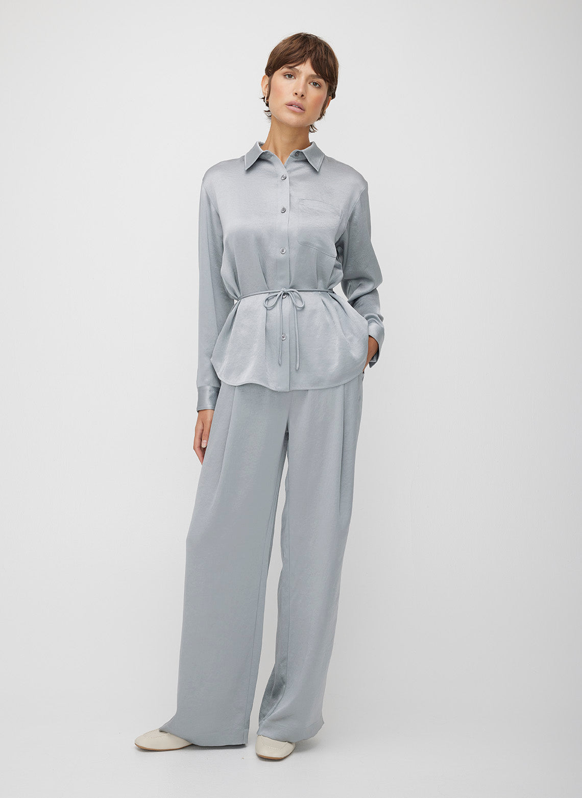 ジャケット・アウター ORGANIC COTTON BACK SATIN UTILITY SHIRT All Ecosatin Utility Shirt | Women's Shirts – Kit and Ace