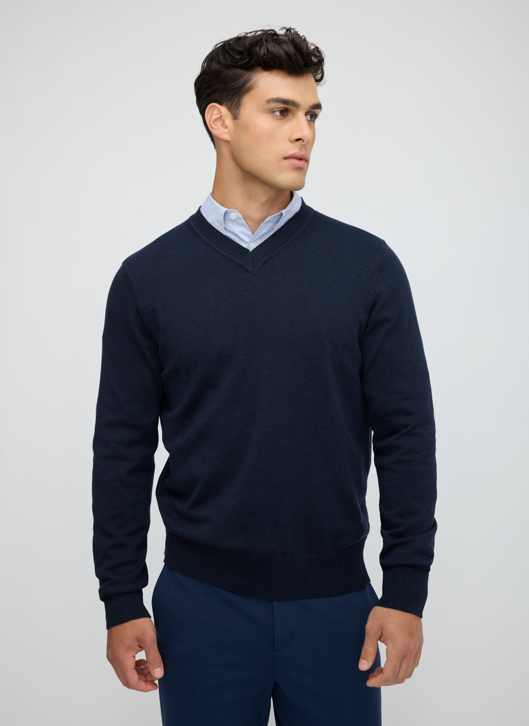 SilkStitch Easy Care V-Neck Sweater | Kit and Ace