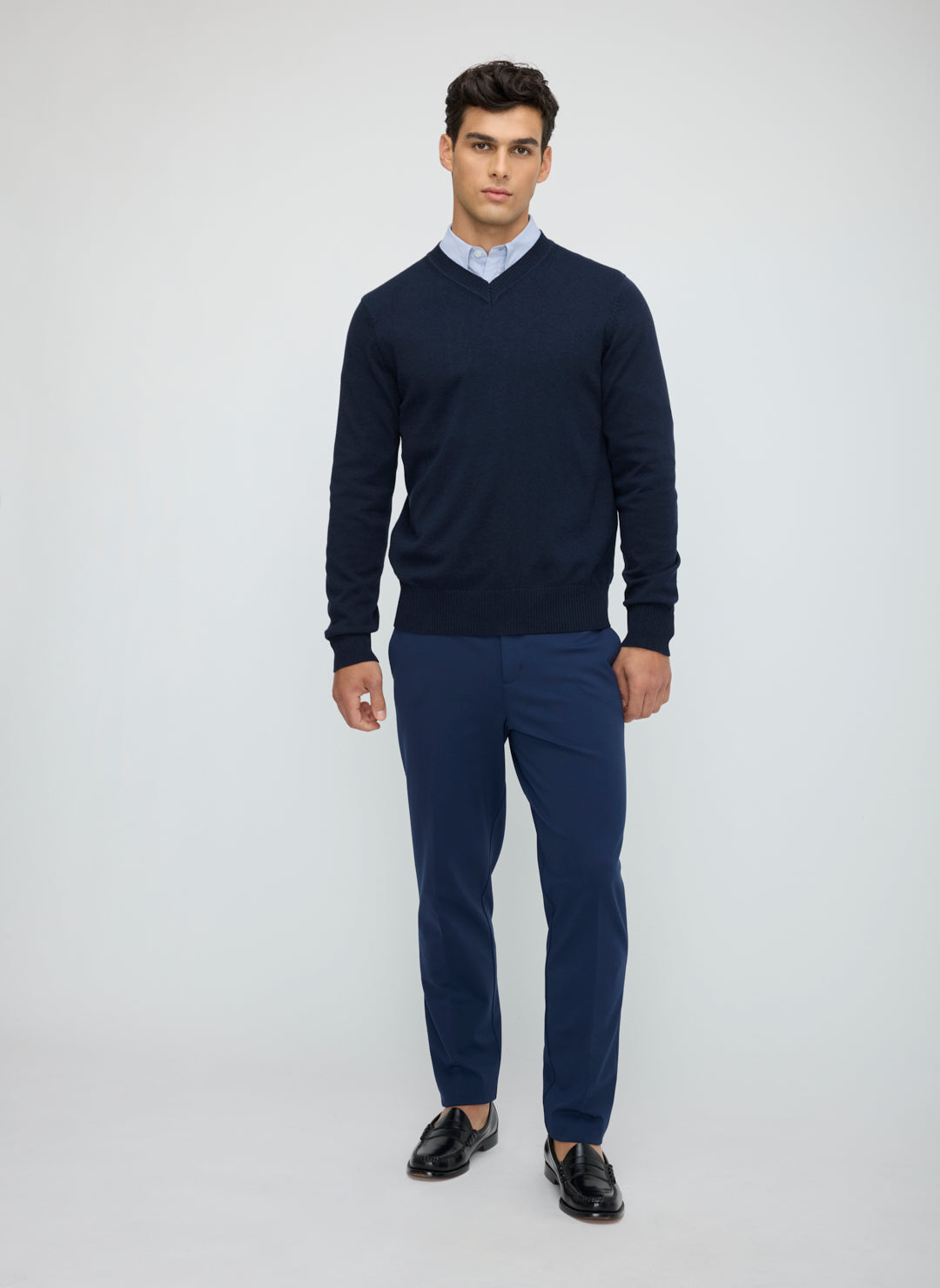 SilkStitch Easy Care V-Neck Sweater | Kit and Ace