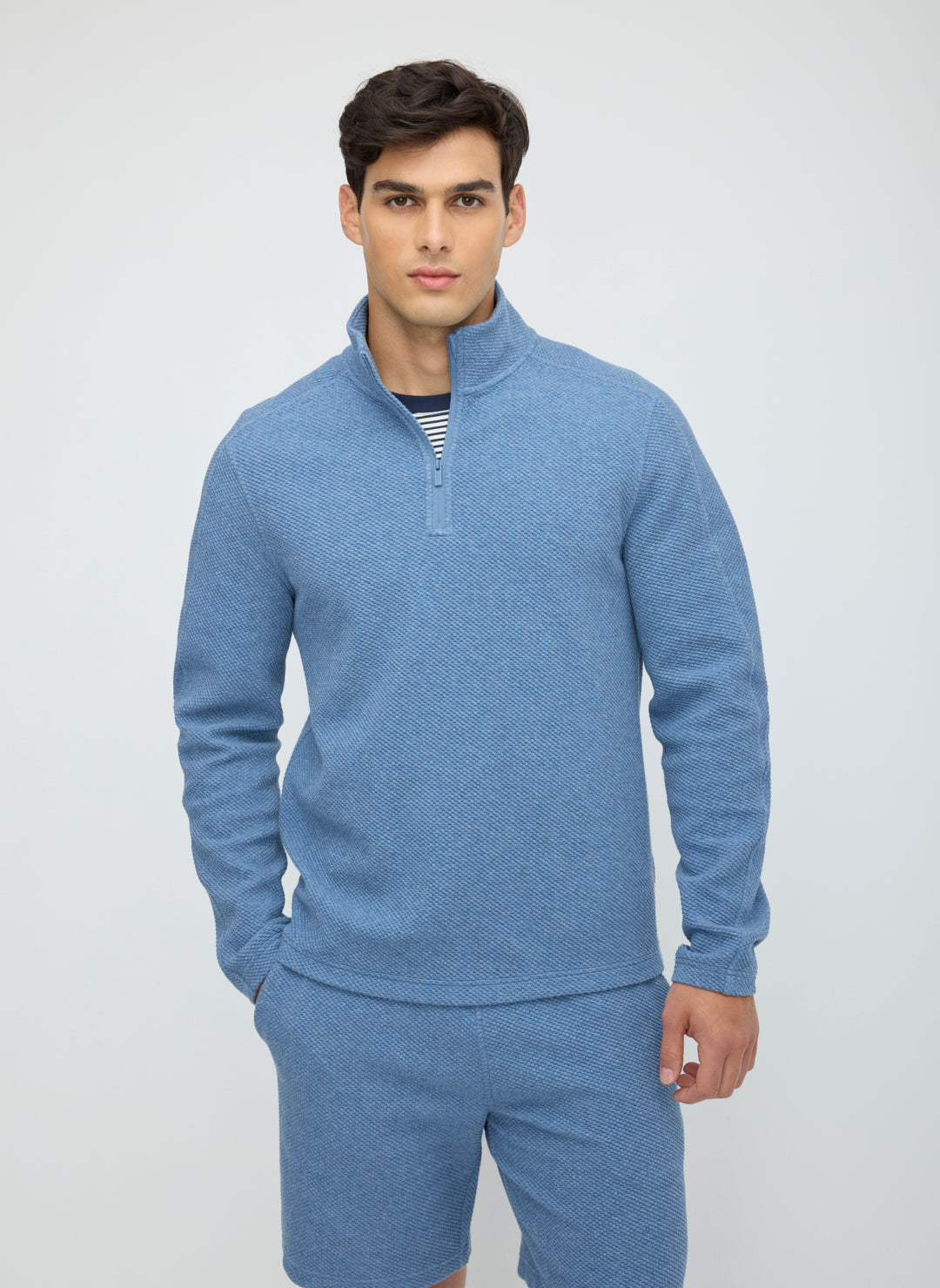 Textured 1/4 Zip Sweatshirt | Kit and Ace