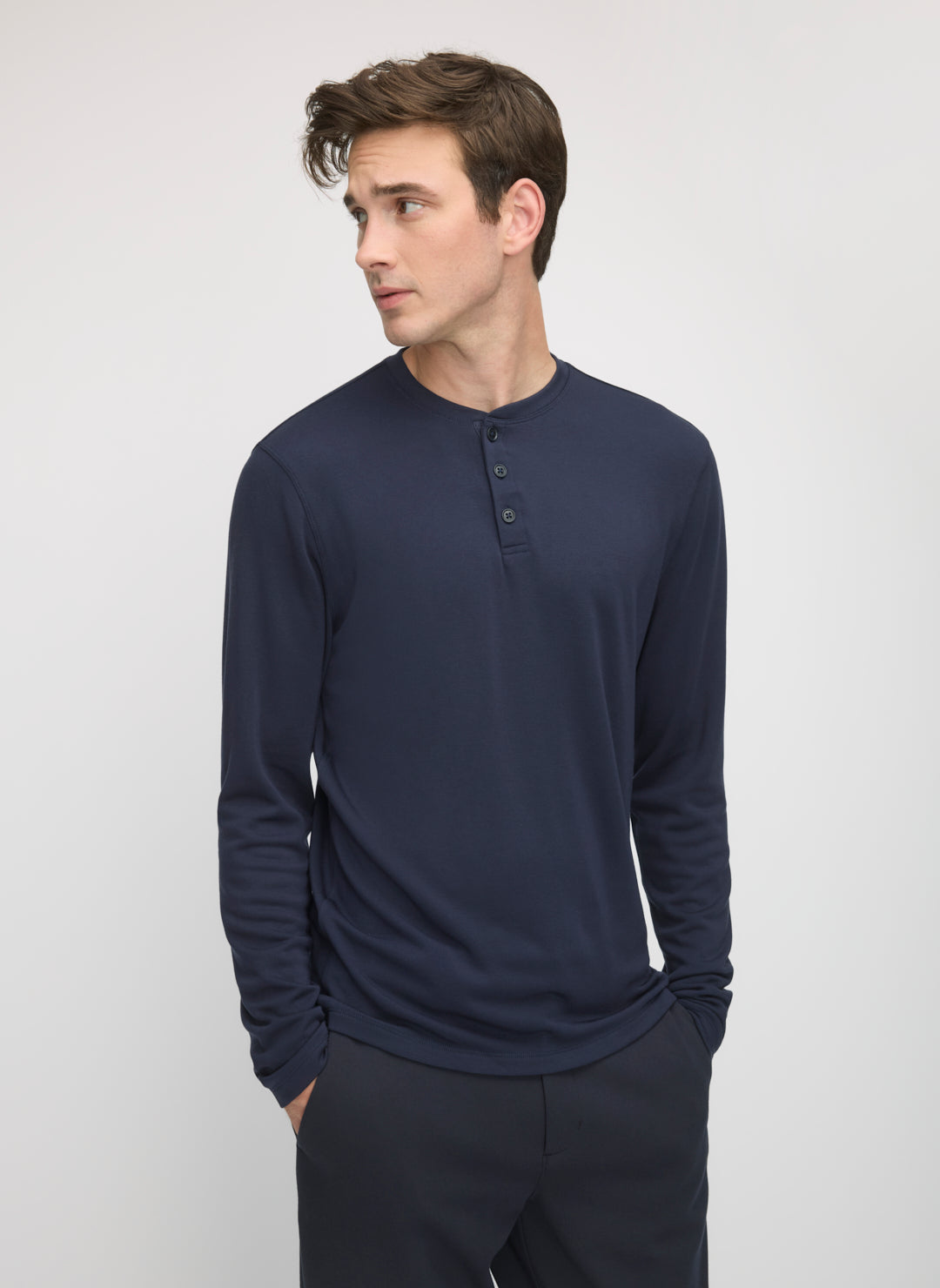 BFT Long Sleeve Henley Men's Tees – Kit and Ace - Main Image
