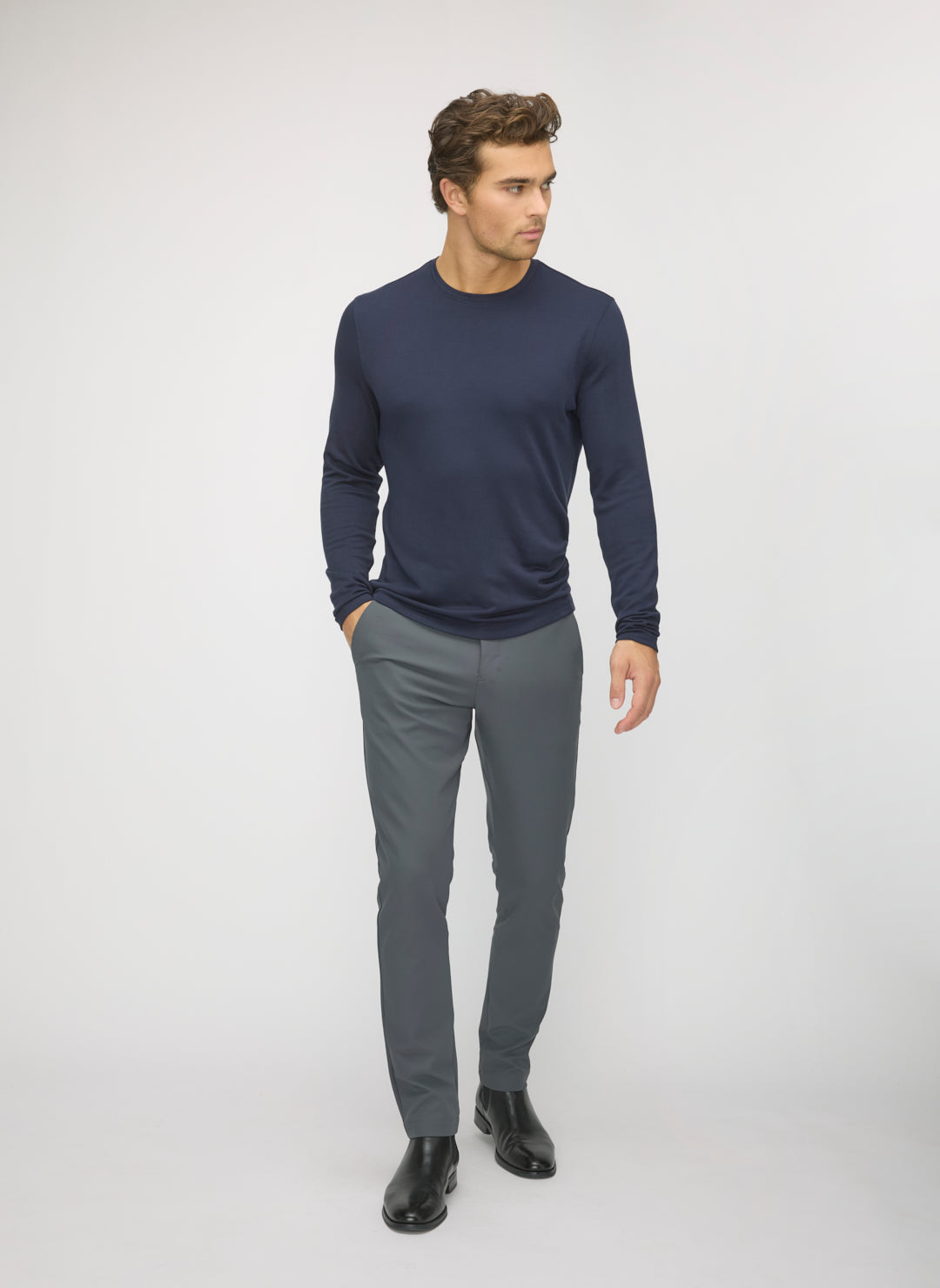 Upgraded Brushed Long Sleeve Crew | Kit and Ace