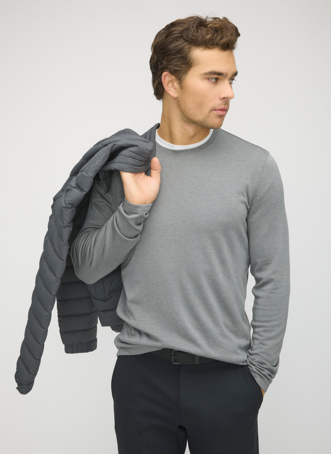 トップス HODDLE-melange long sleeve shirts HODDLE-melange long sleeve shirts