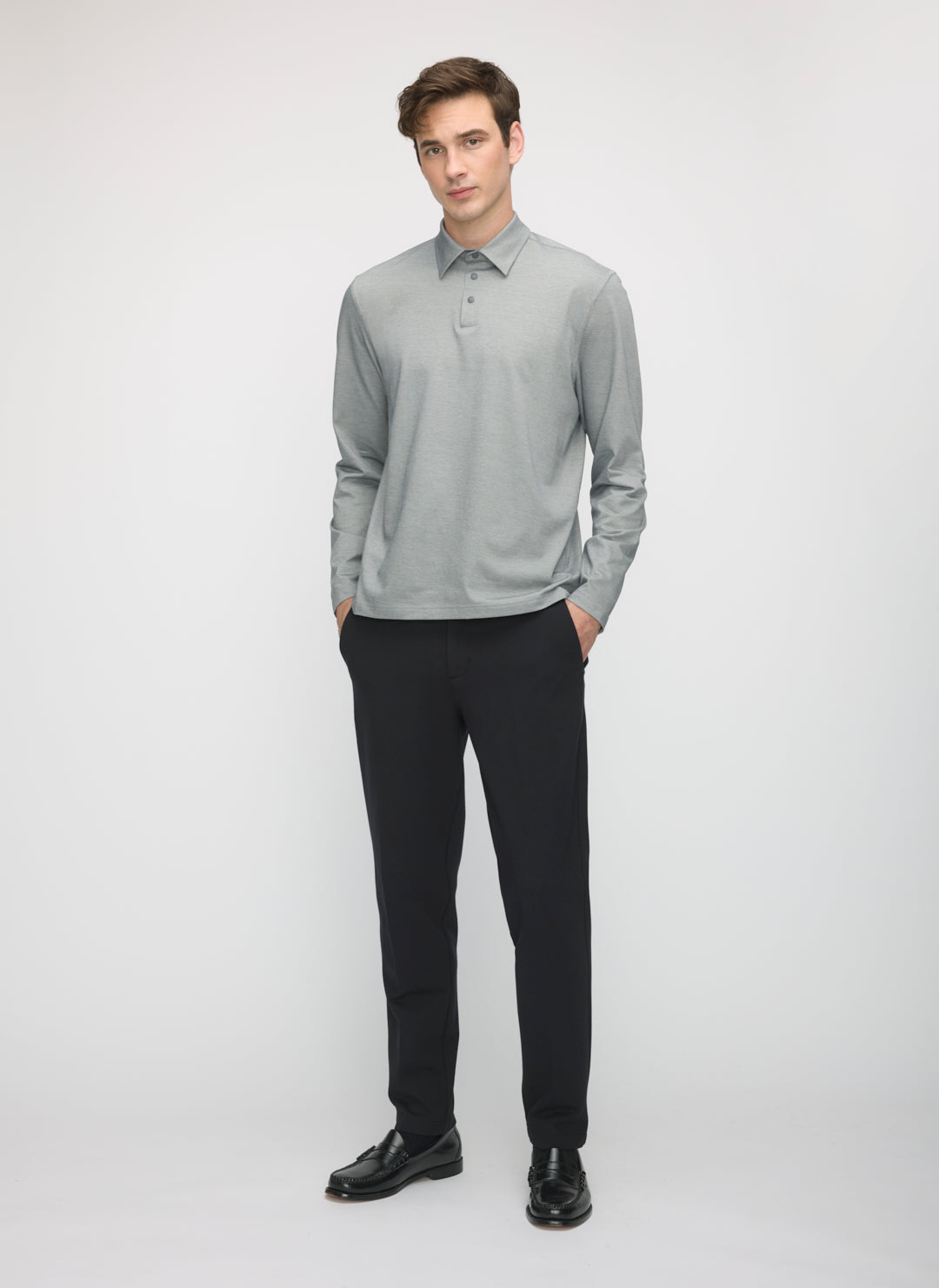 City Tech Long Sleeve Polo | Kit and Ace