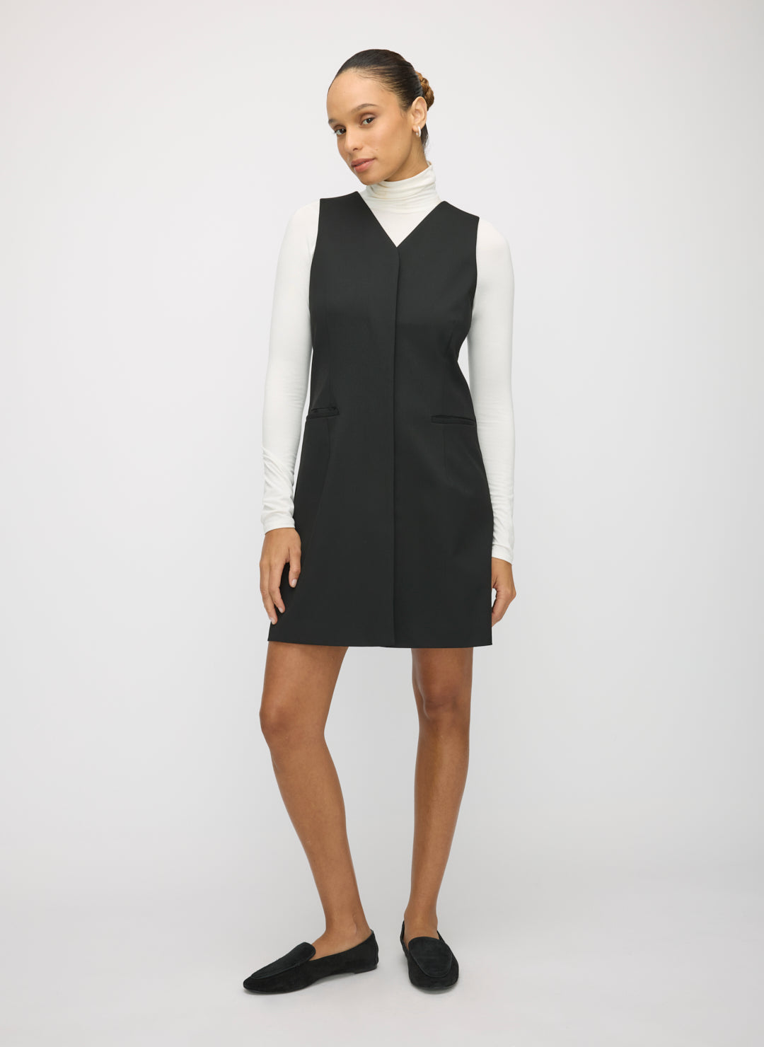 kit and ace back to front dress black Seymour Vest Dress