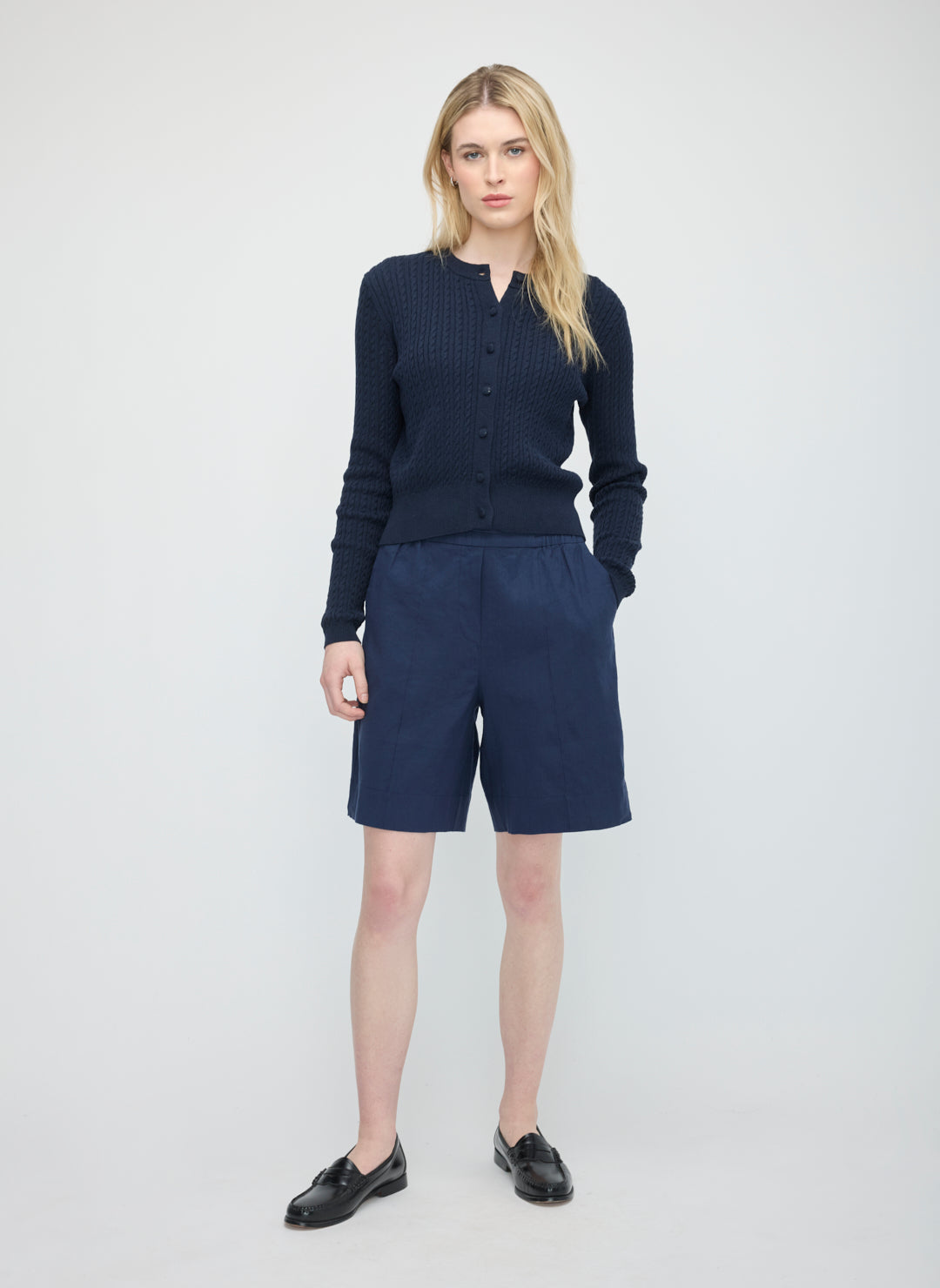 SilkStitch Easy Care Essential Cardigan | Kit and Ace