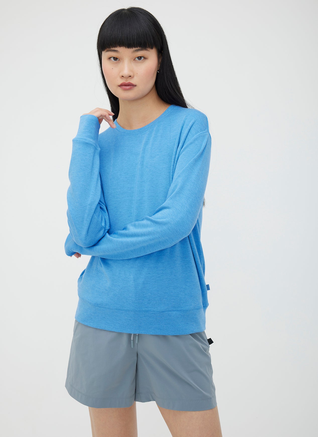 Devon Long Sleeve Pullover ?? | S || Blue Melange 