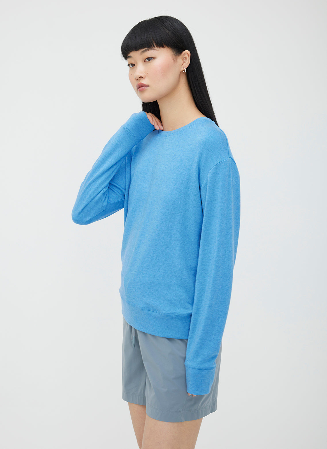 Devon Long Sleeve Pullover ?? | S || Blue Melange 