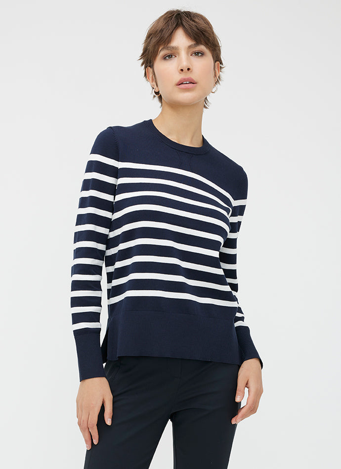Nolita Crewneck Sweater ?? | S || Navy/Off White Stripe