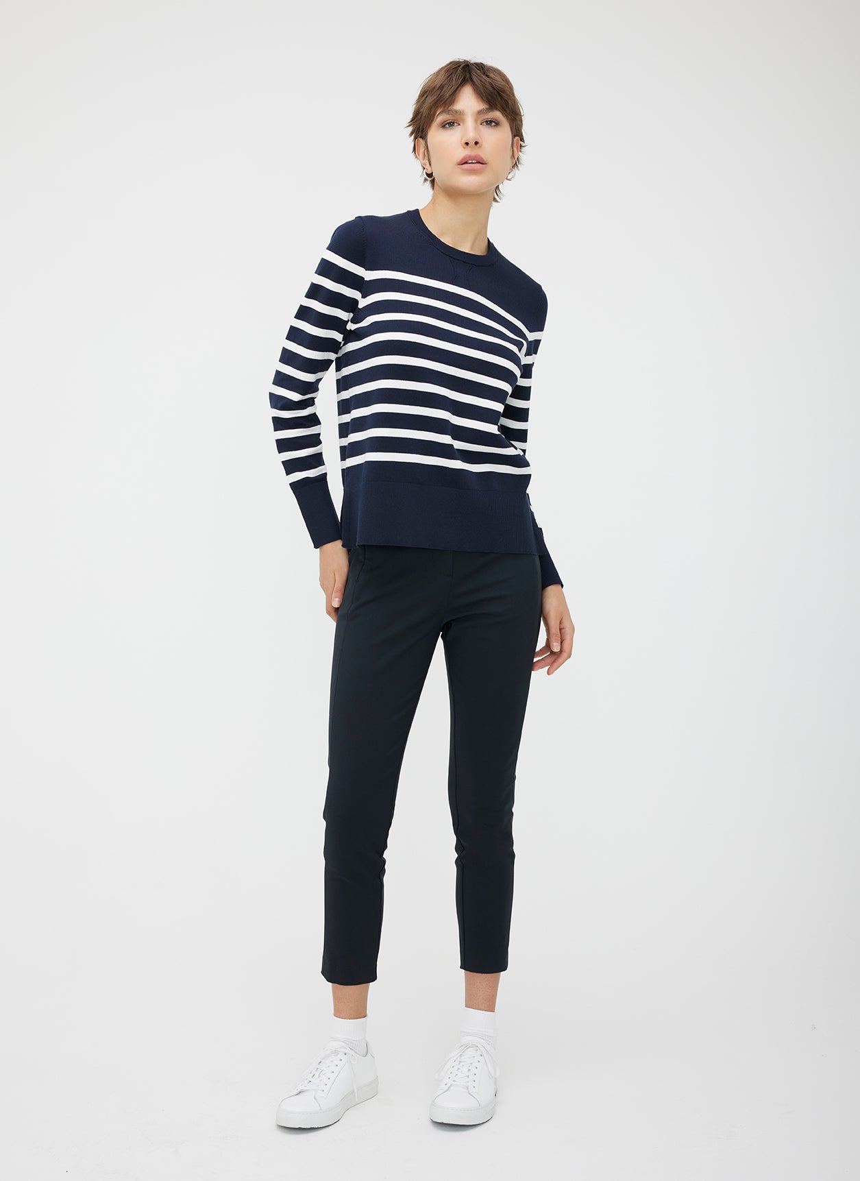 Nolita Crewneck Sweater ?? || Navy/Off White Stripe