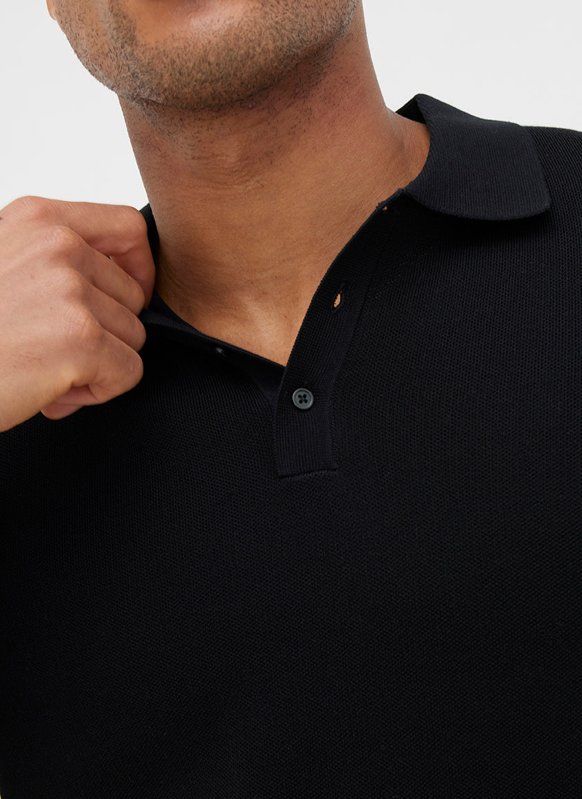 Urban Long Sleeve Polo Sweater ?? | M || Black