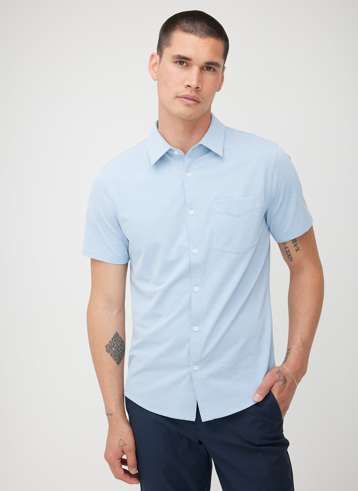 Light Blue Mens Short Sleeve Fitted Dress Shirts Miluxas Men's Muscle Fit Dress Shirts Wrinkle-Free Light Blue Mens Short Sleeve Fitted Dress Shirts Miluxas Men's Muscle Fit Dress Shirts Wrinkle-Free