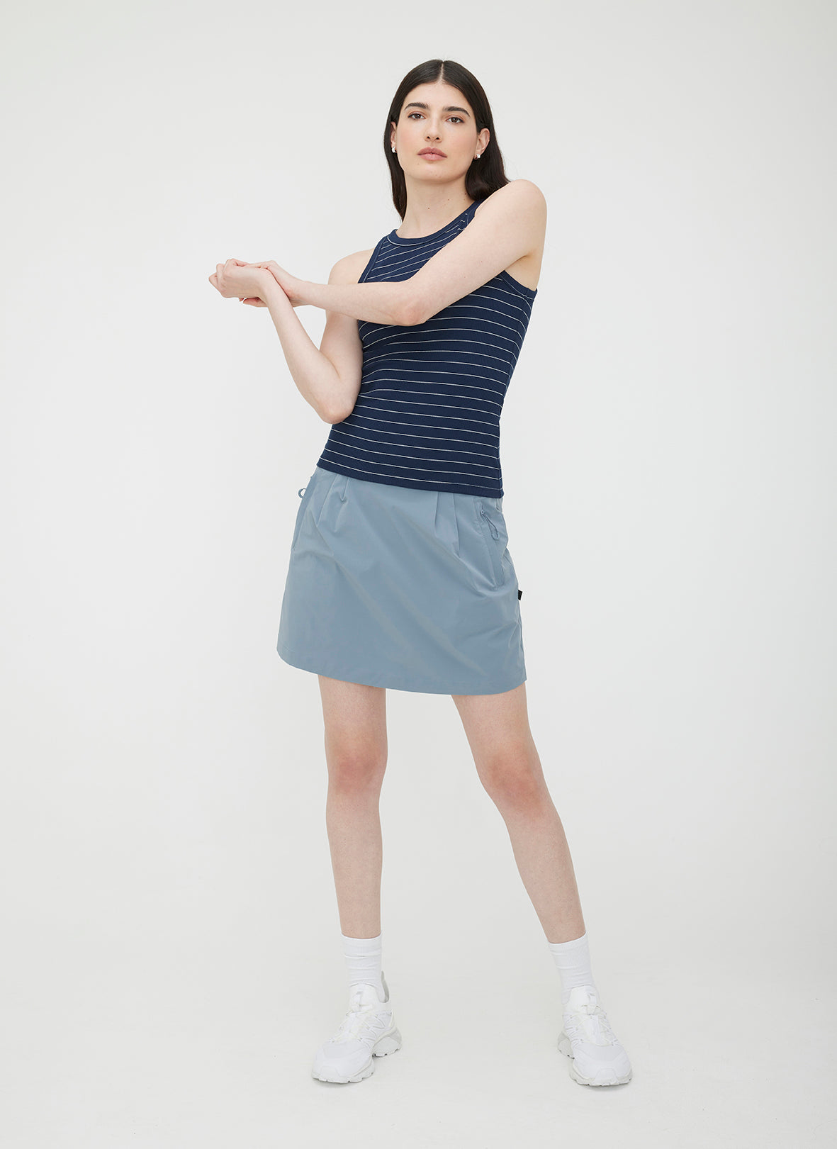 NKNIT rib mini tank top(navy、yellow) mini rib NKNIT tank Navy Old | Top Tank Cami Rib-Knit top(navy