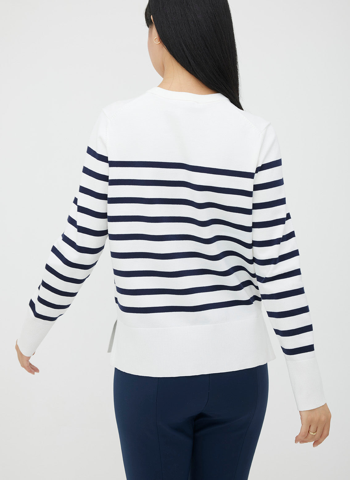 Nolita Crewneck Sweater ?? | S || Off White/Navy Stripe