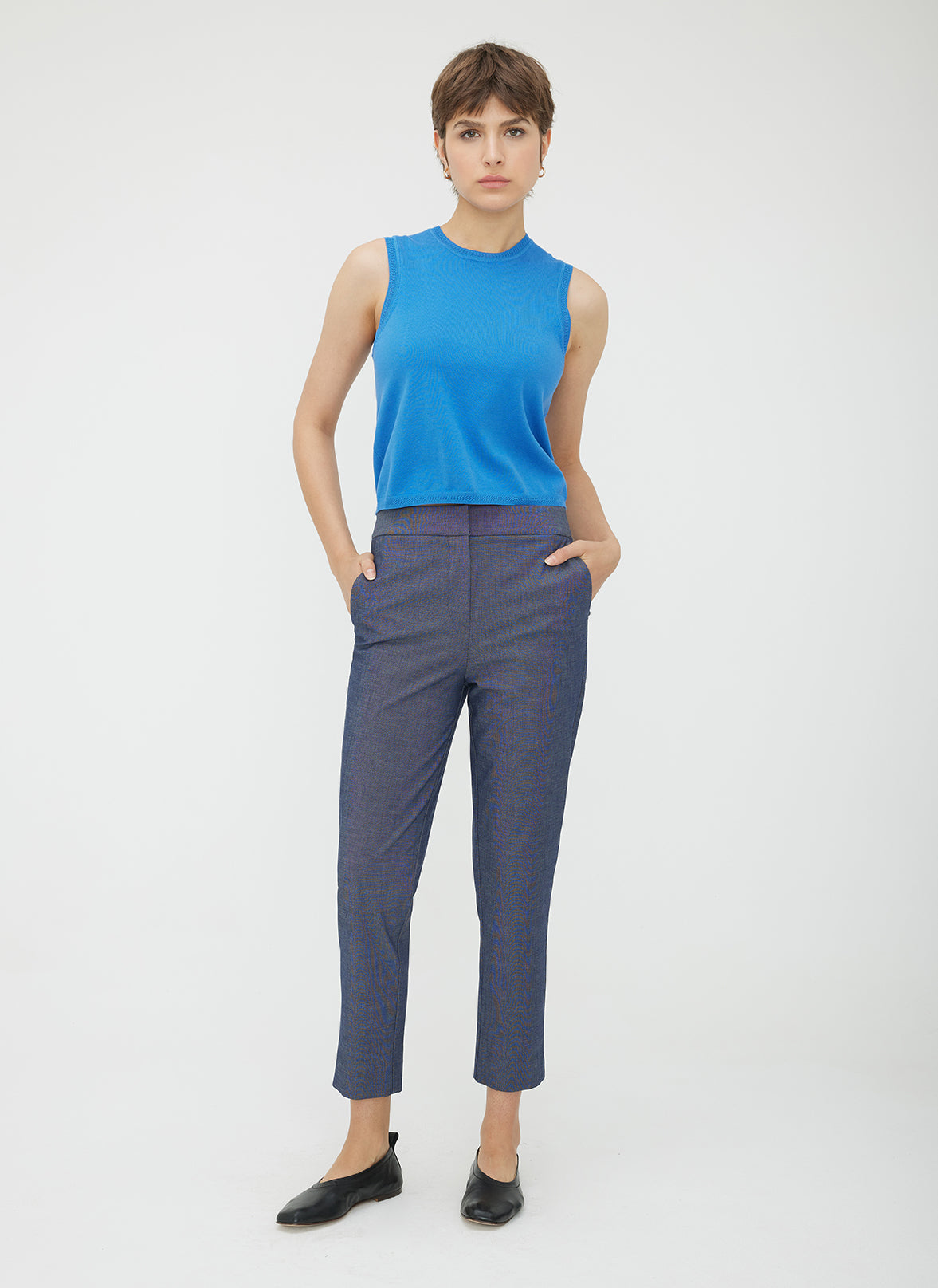 Seymour Classic Cropped Pants ?? || Navy Chambray