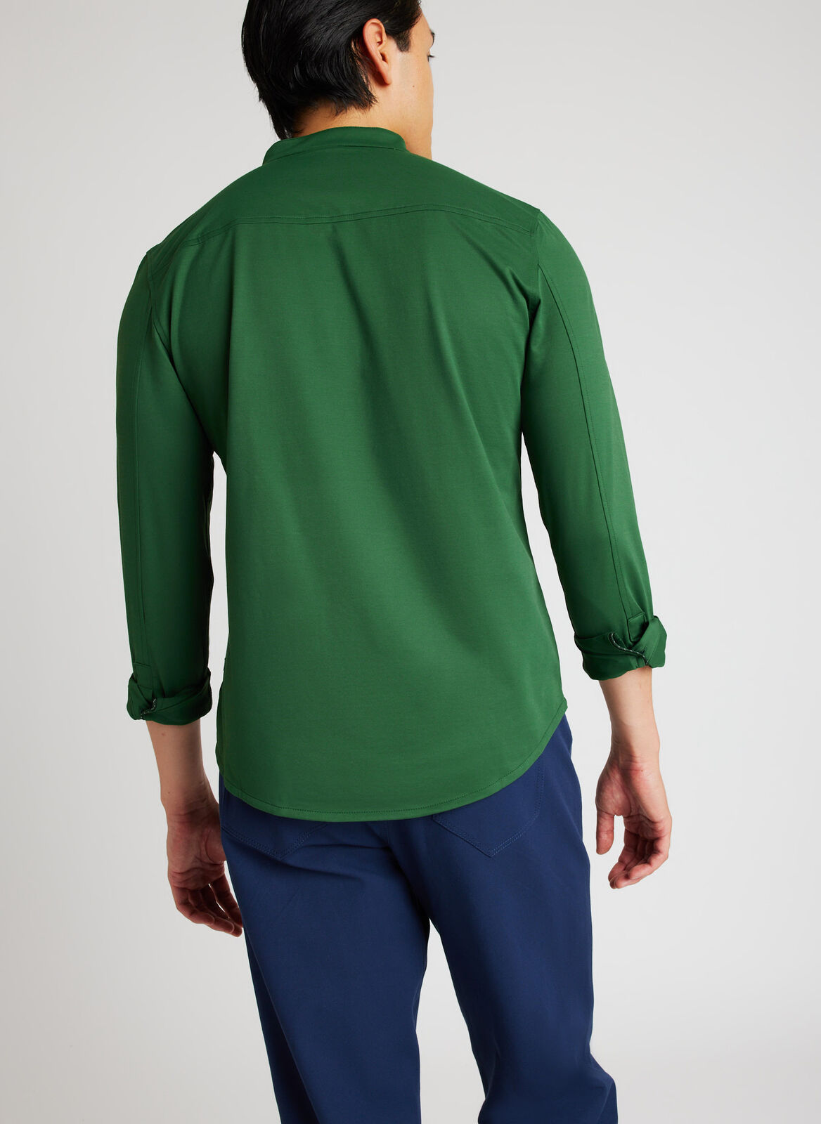 City Tech Collarless Shirt ?? Model:: Chris | M || Pasture