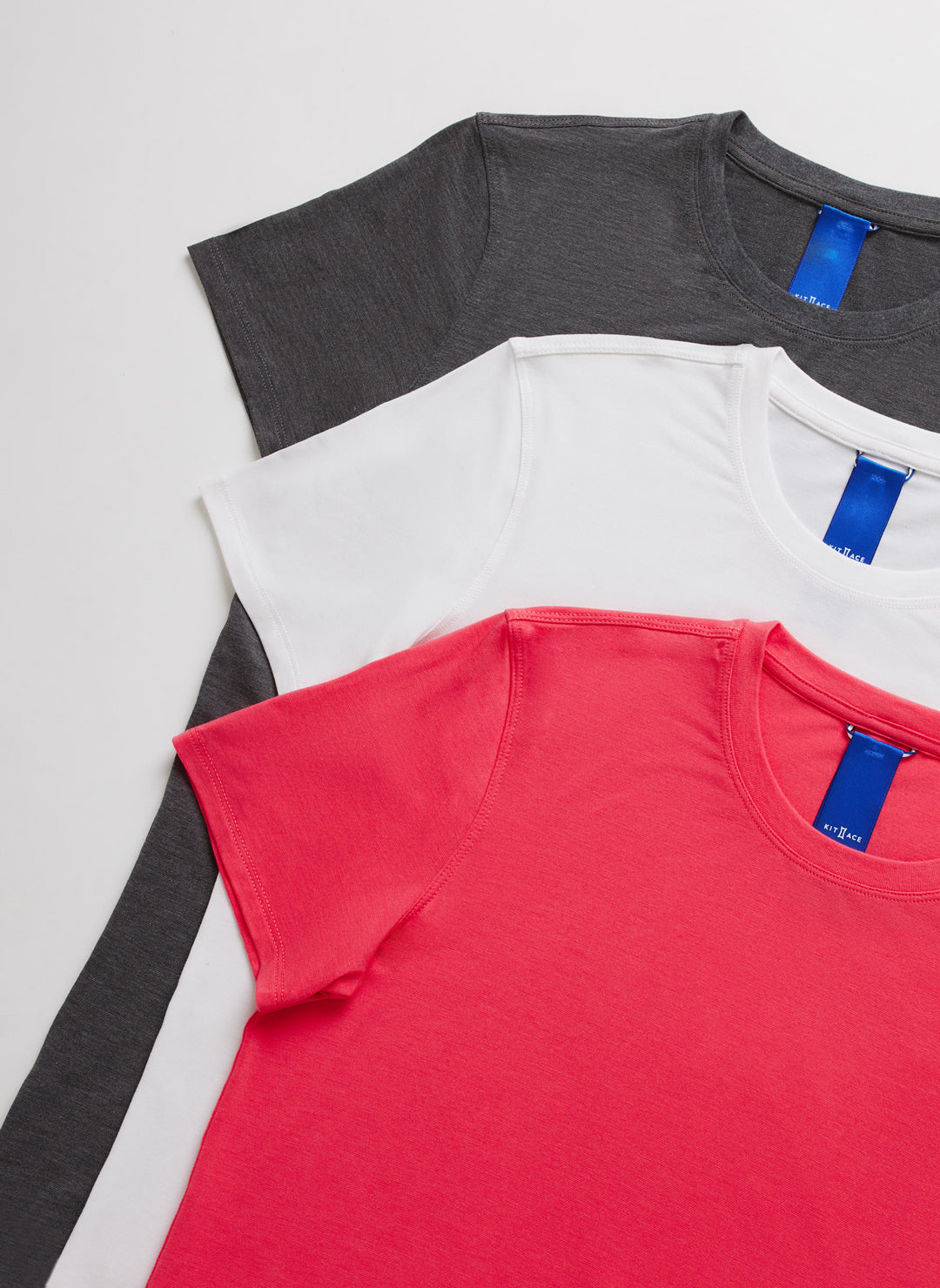Kit Crewneck Tees 3 Pack ?? S || Watermelon/Bright White/Heather Charcoal