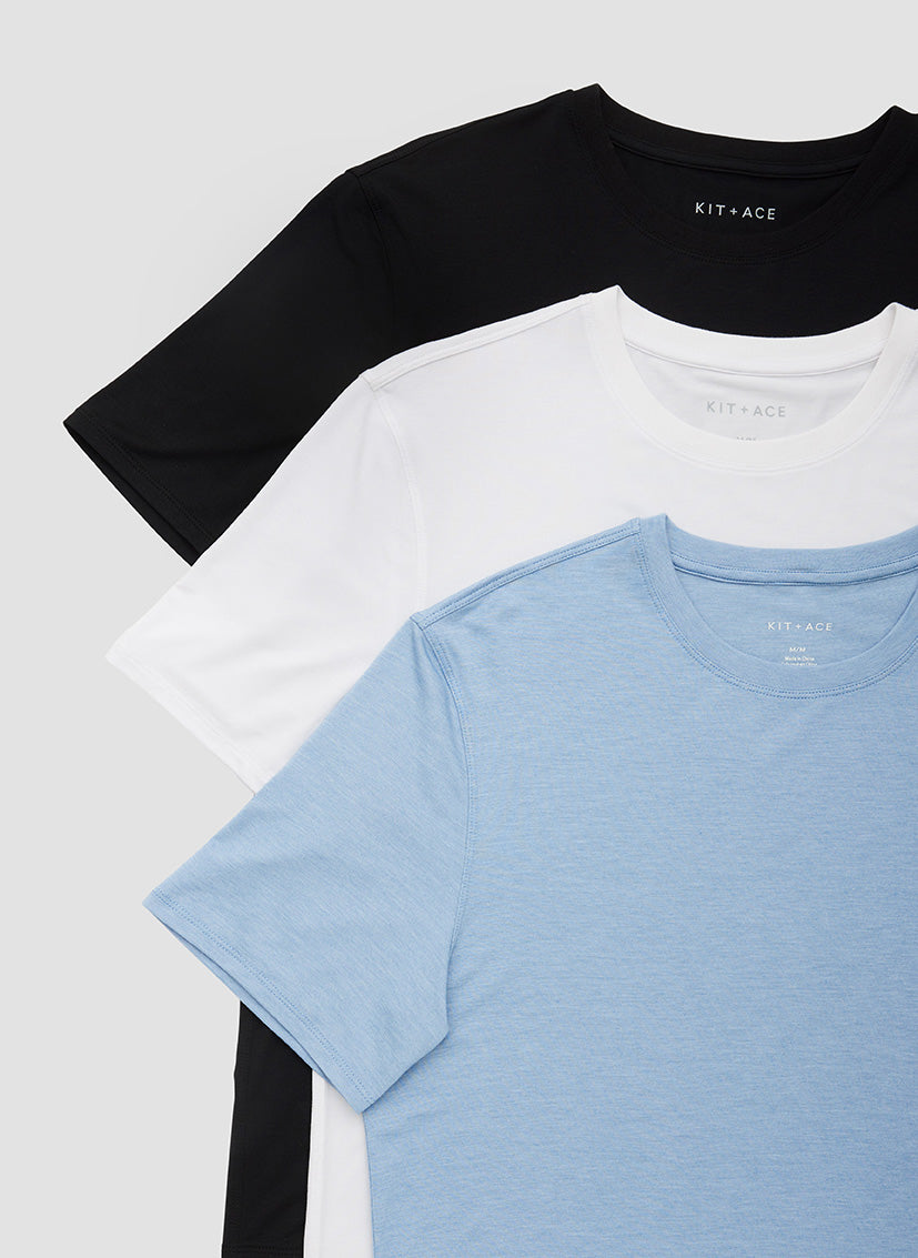 Men's Essential 3-Pack Short Sleeve Tees & Accessories – Kit and Ace
