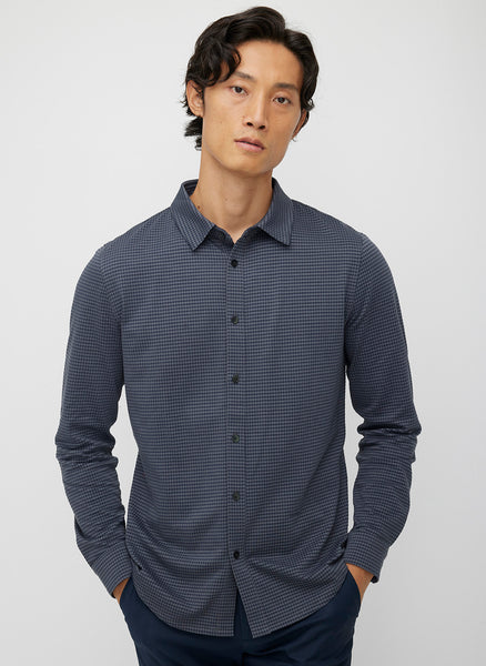 City Tech Long Sleeve Classic Fit Textured Shirt |Men's Shirts