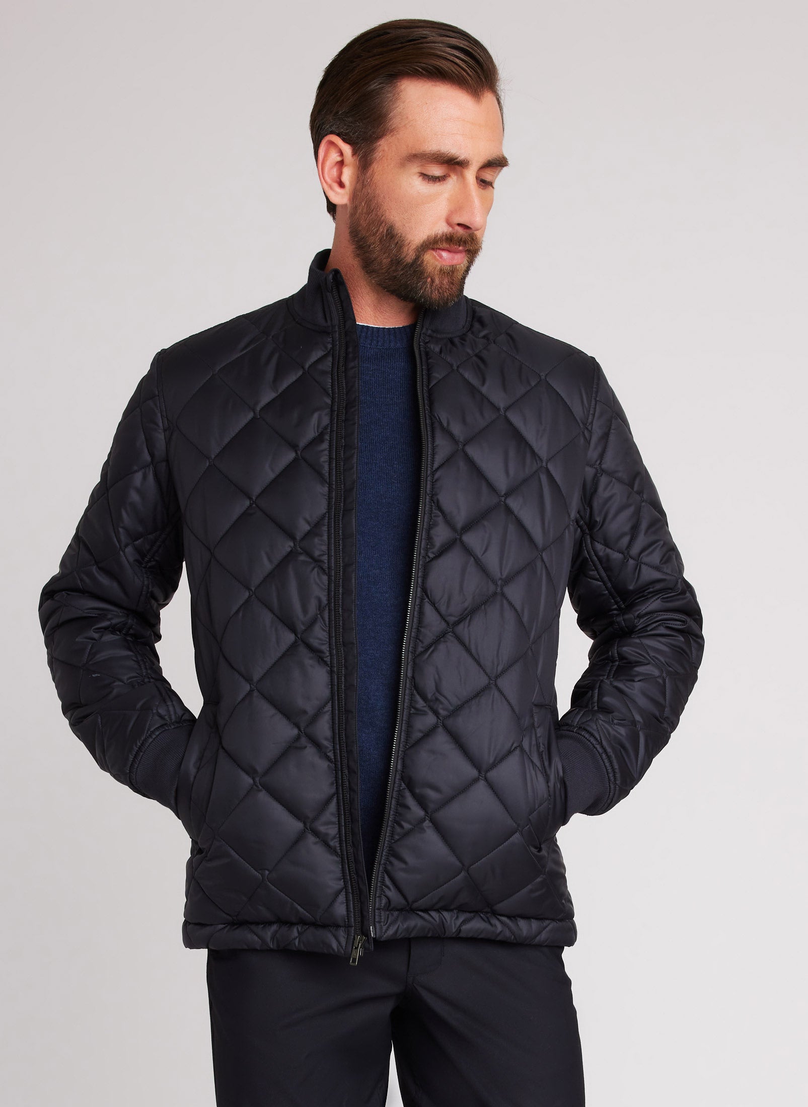 Every Day Diamond Quilted Jacket ?? Model:: Ronan | M || Black