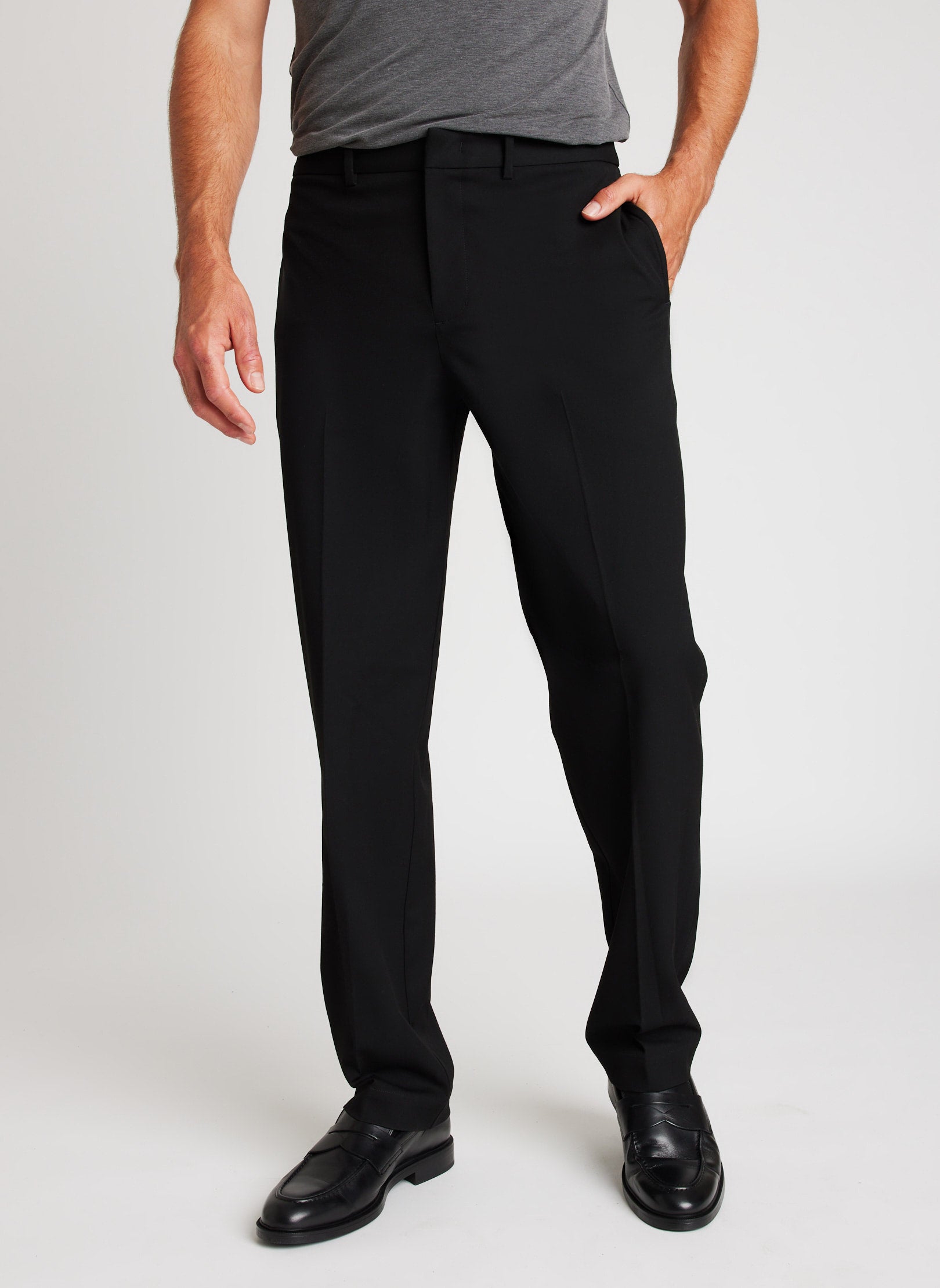 Stellar Recycled Suiting Trousers Standard Fit ?? Model:: Adam | 32 || Black