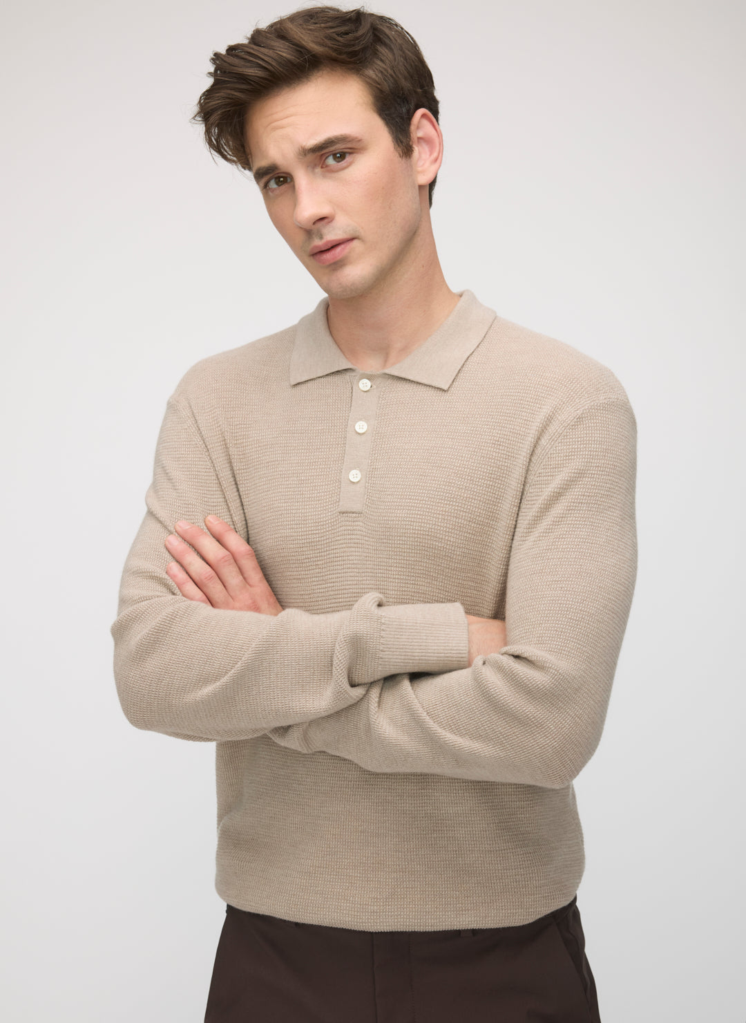 Timeless Merino Polo Sweater