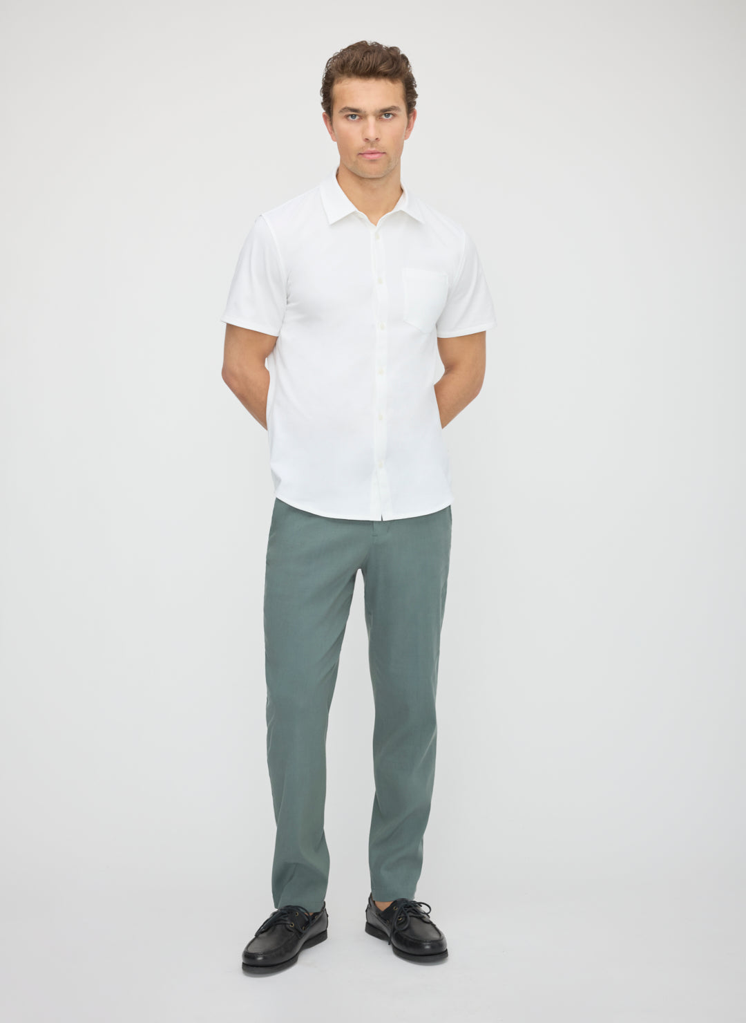 En Route Slim Linen Pants