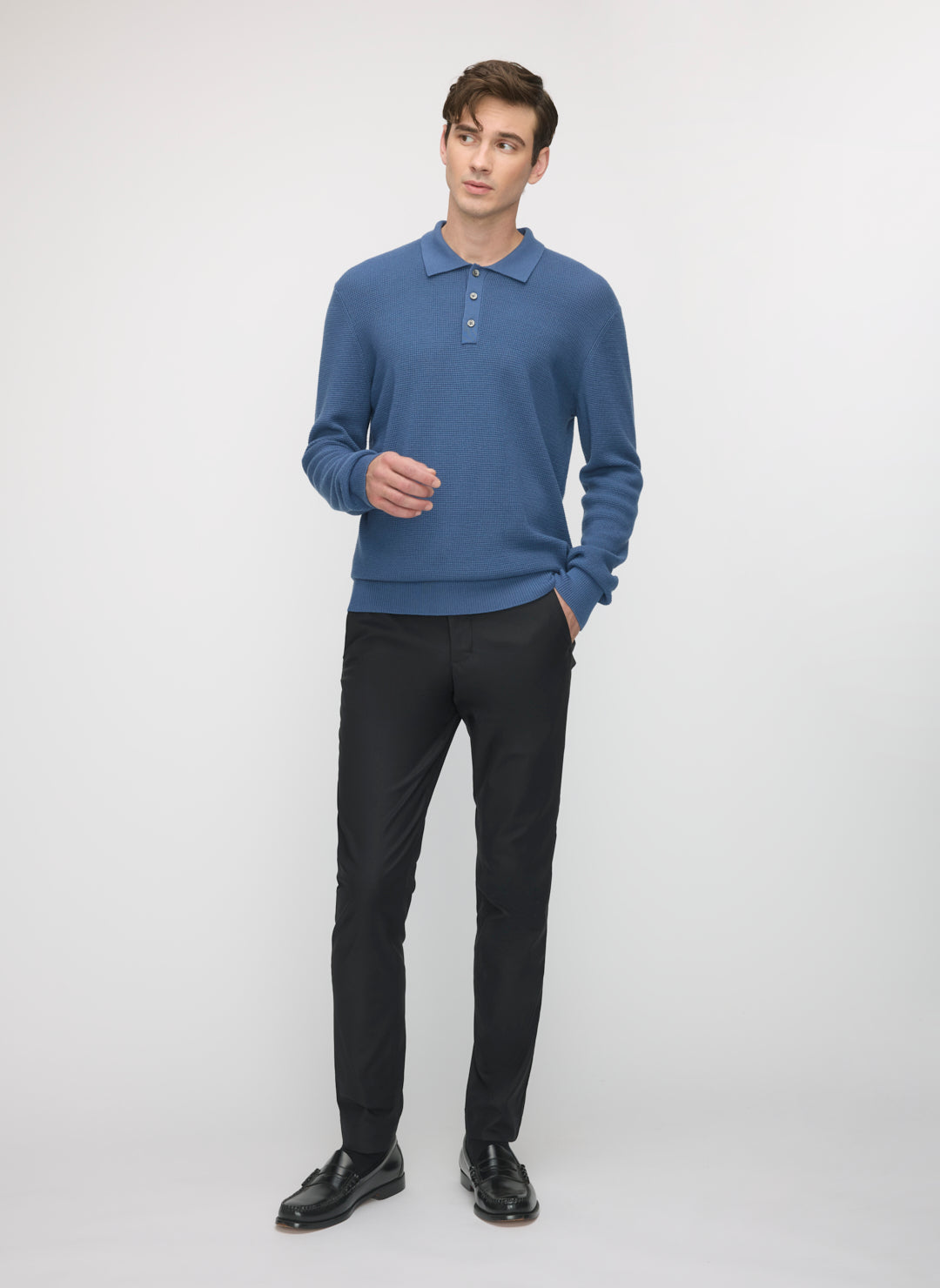 Timeless Merino Polo Sweater