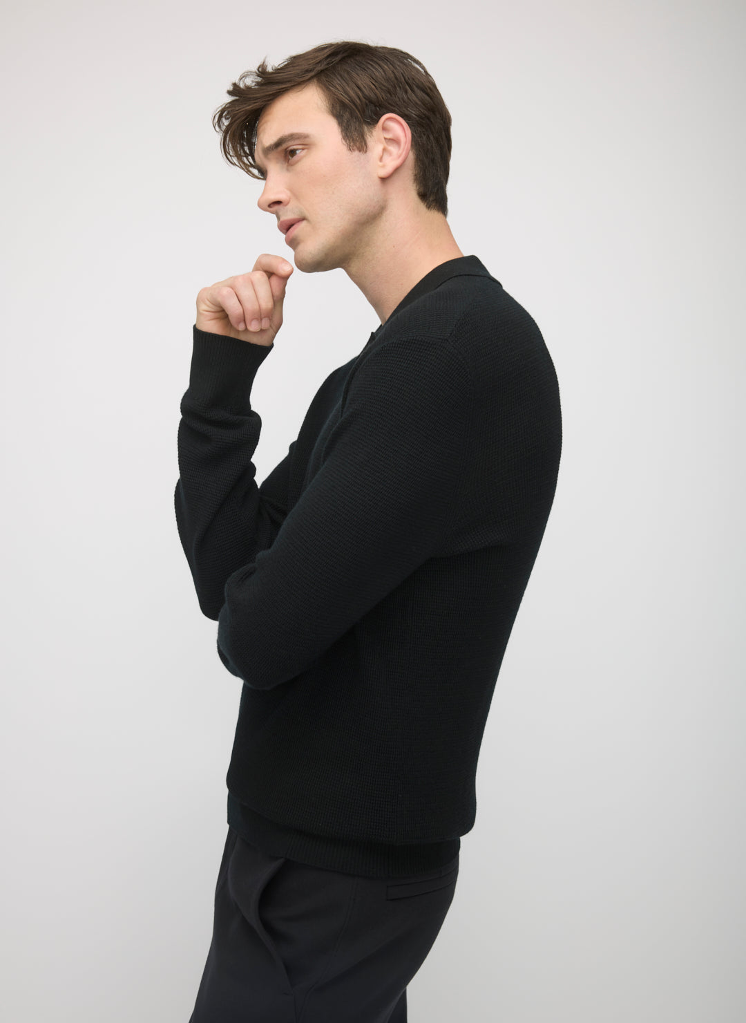Timeless Merino Polo Sweater