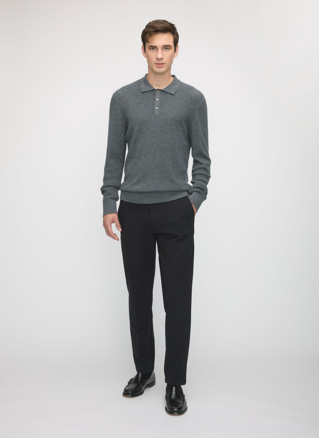 Timeless Merino Polo Sweater