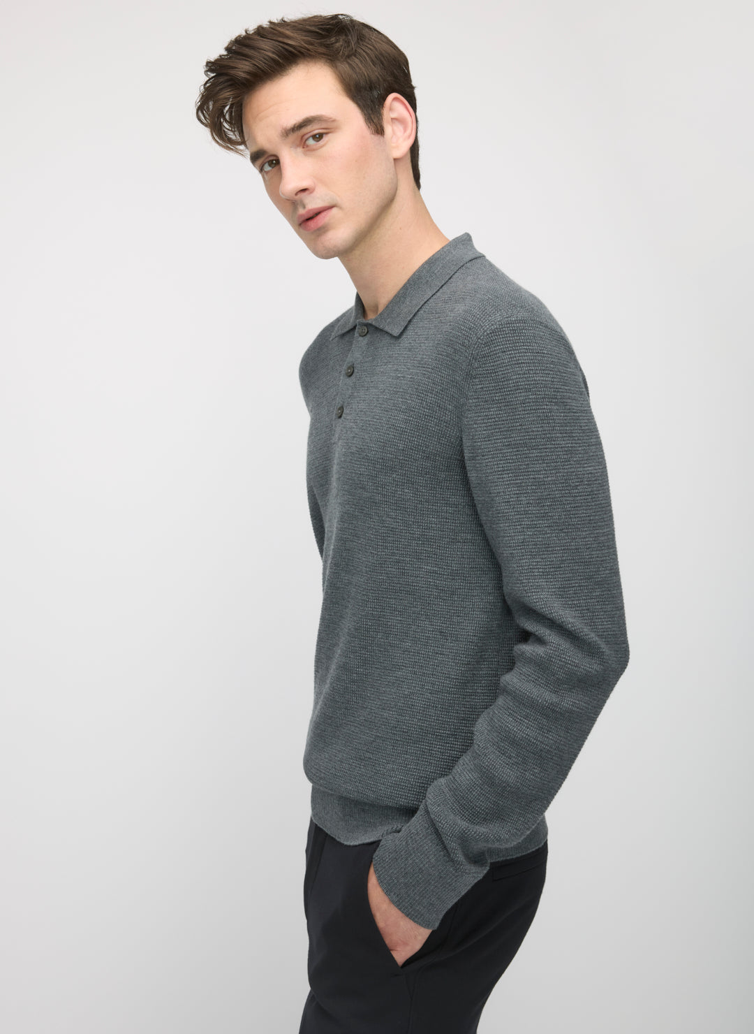 Timeless Merino Polo Sweater