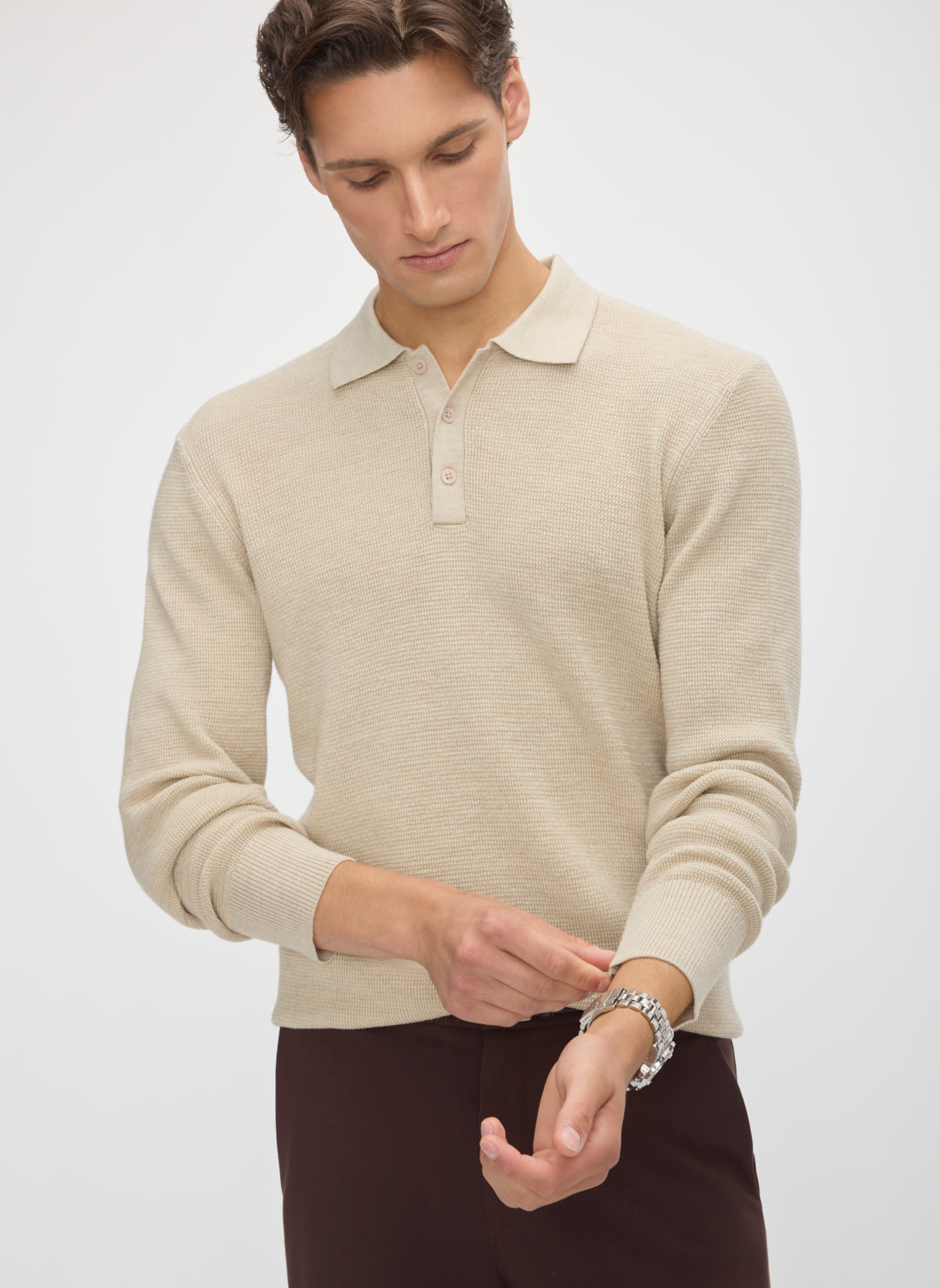 Timeless Merino Polo Sweater