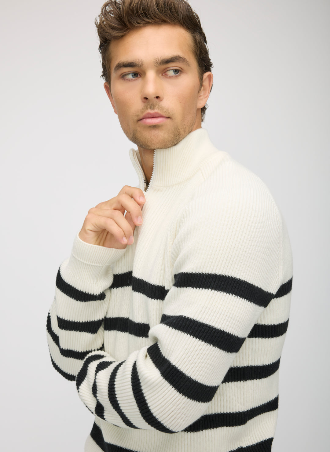 Merino Cotton 1/4 Zip Sweater