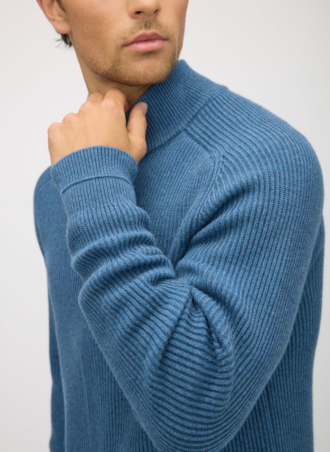 Merino Cotton Full Zip Sweater