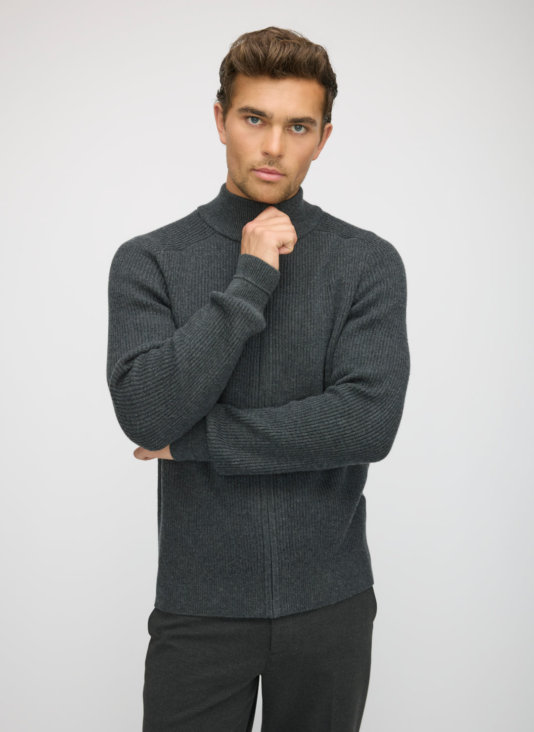 Merino Cotton Full Zip Sweater