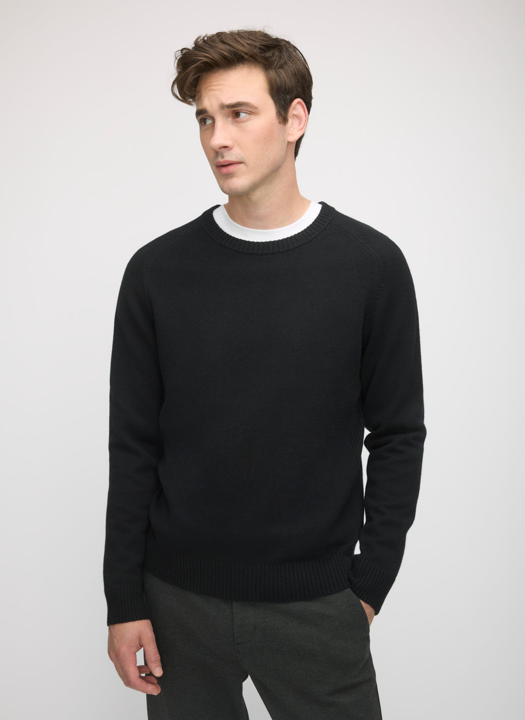 Merino Cotton Crewneck Sweater