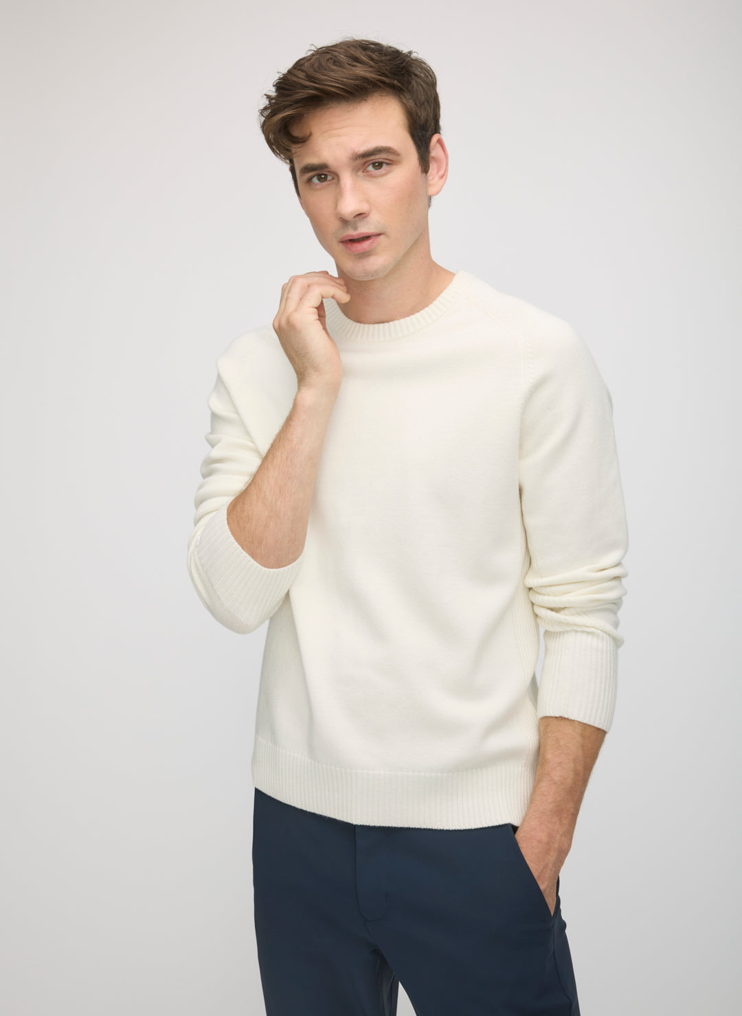 Merino Cotton Crewneck Sweater