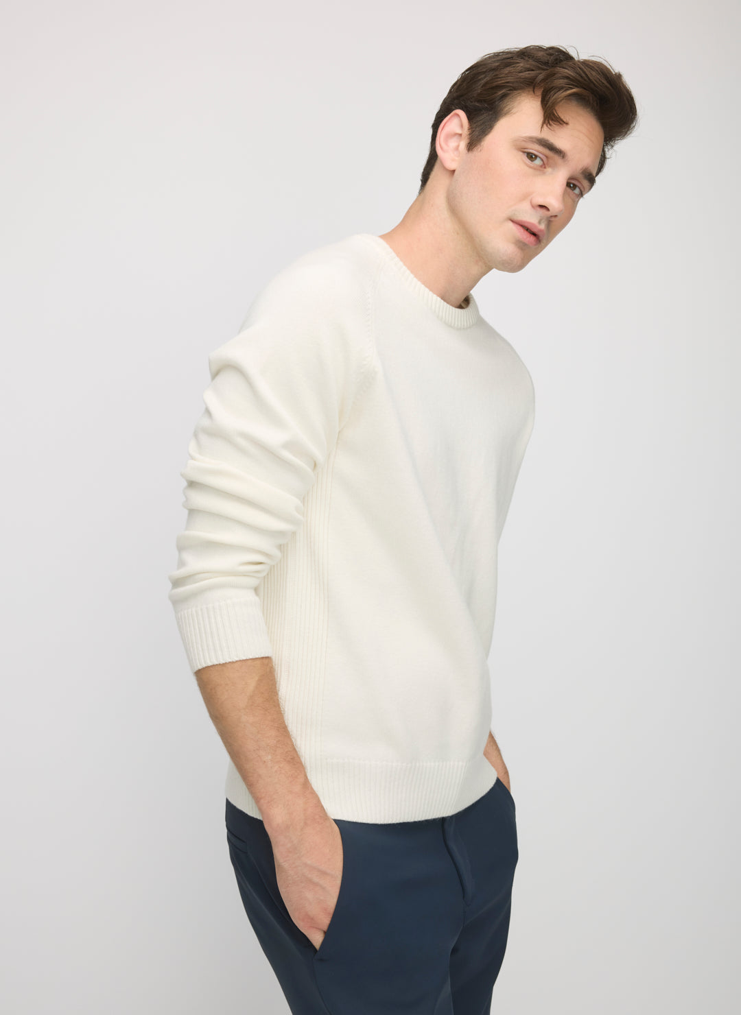 Merino Cotton Crewneck Sweater