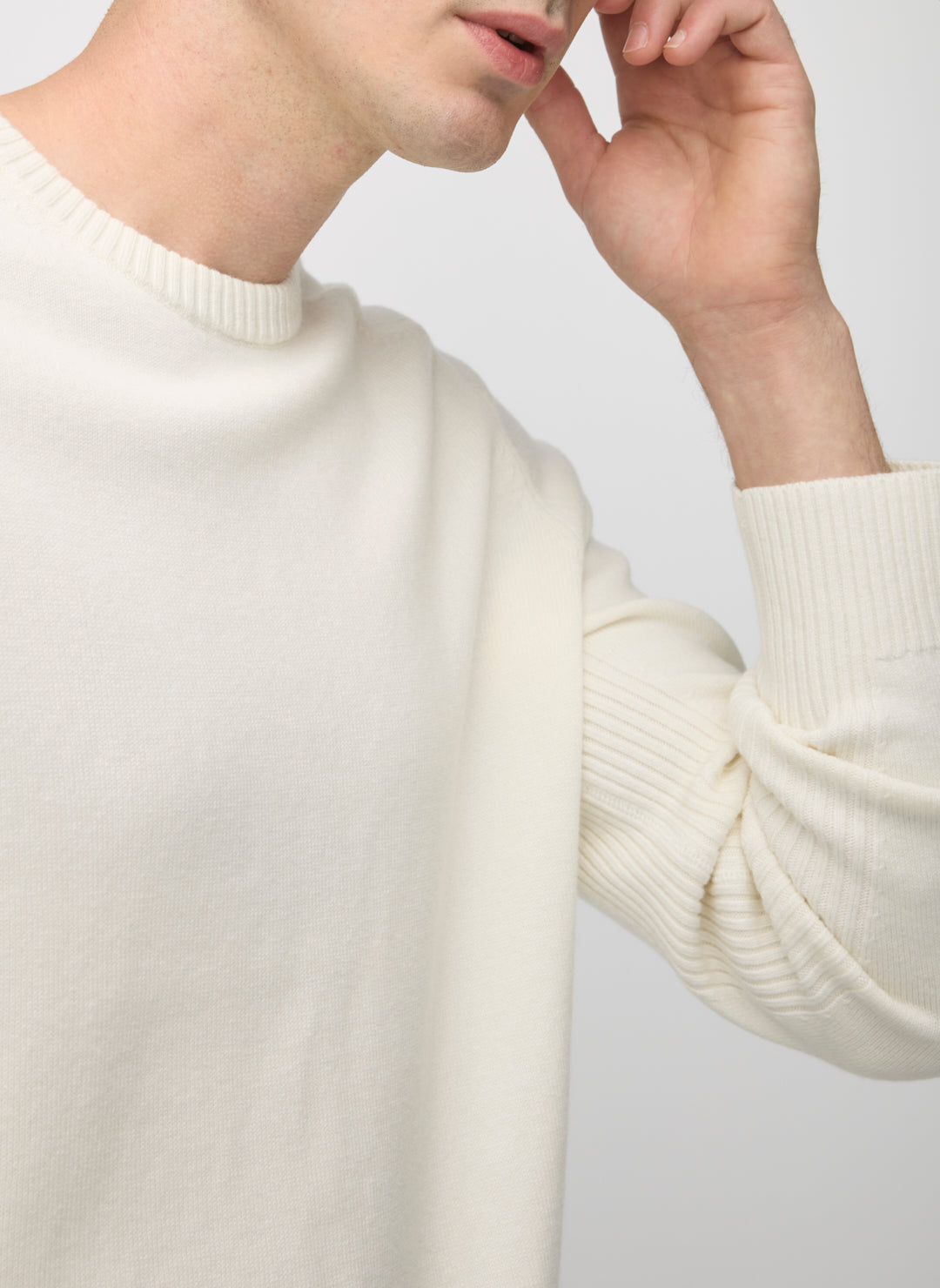 Merino Cotton Crewneck Sweater