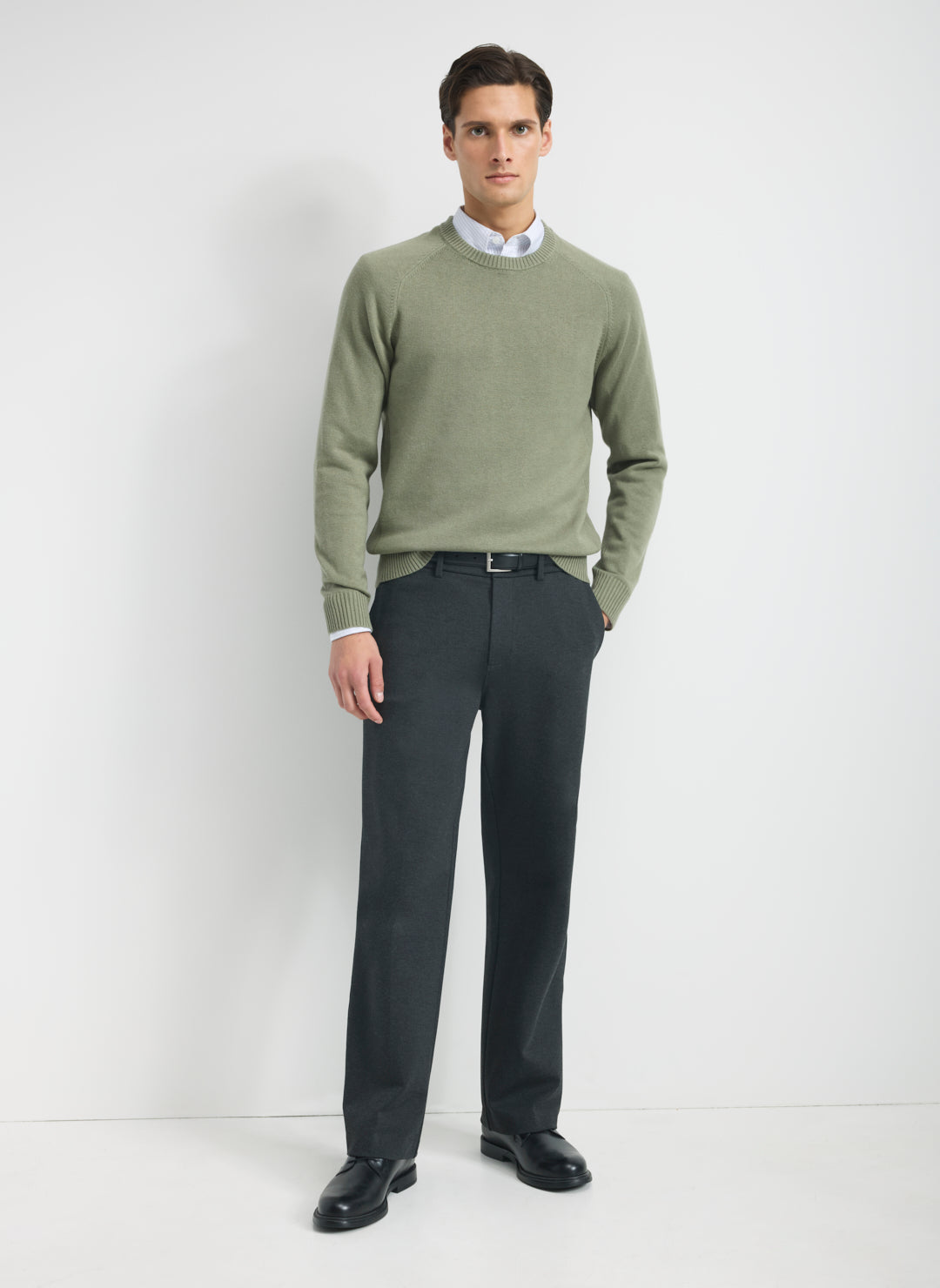 Merino Cotton Crewneck Sweater