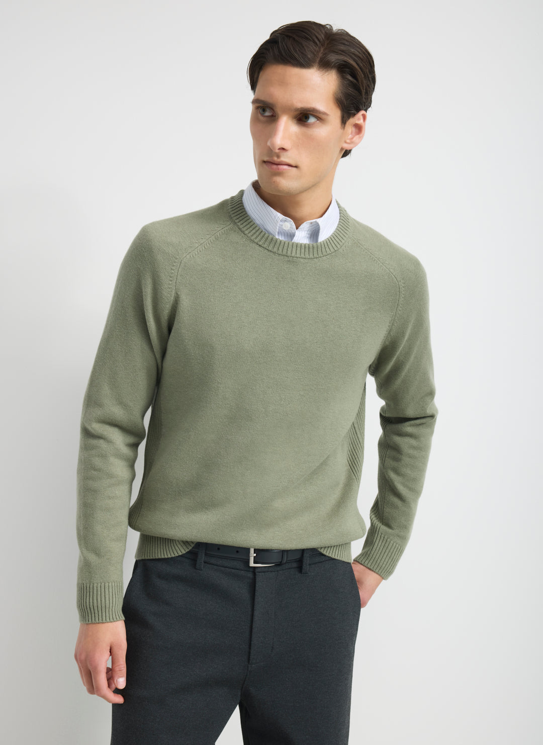 Merino Cotton Crewneck Sweater