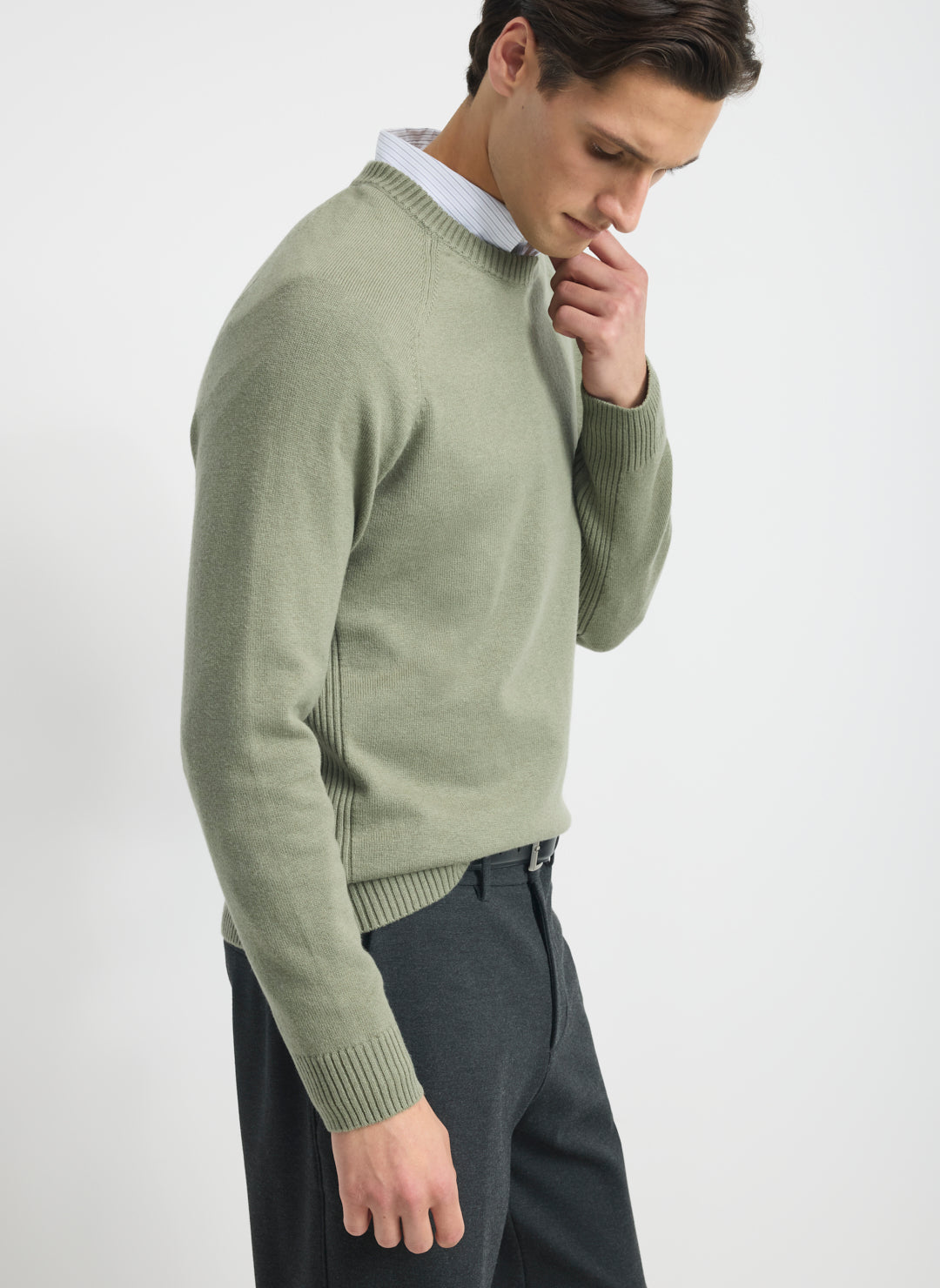 Merino Cotton Crewneck Sweater