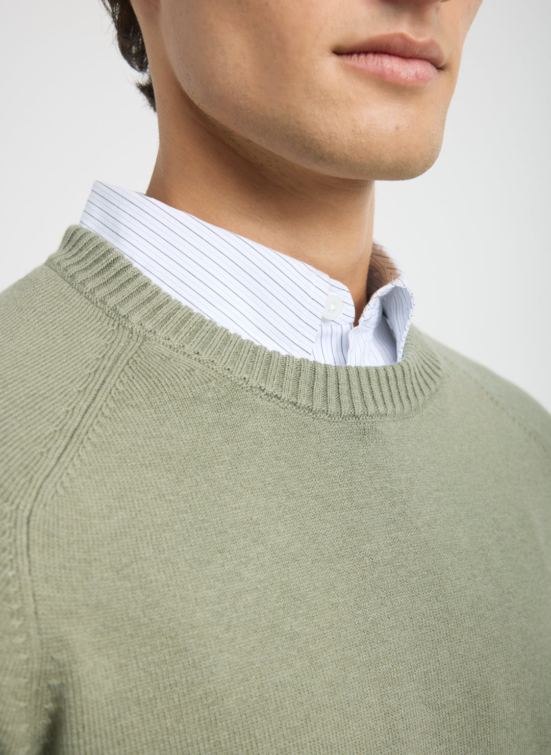 Merino Cotton Crewneck Sweater