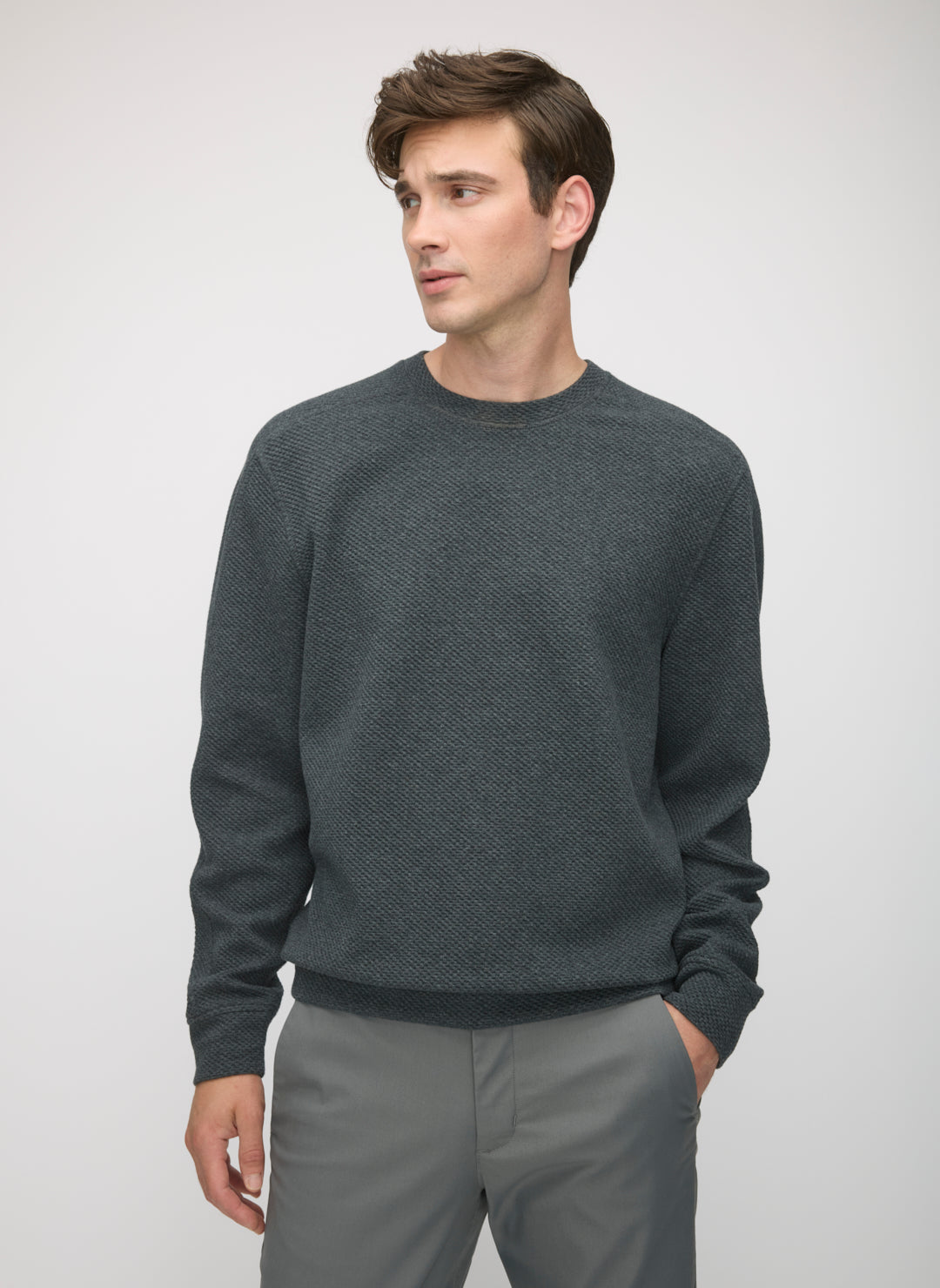 Textured Crew Sweatshirt