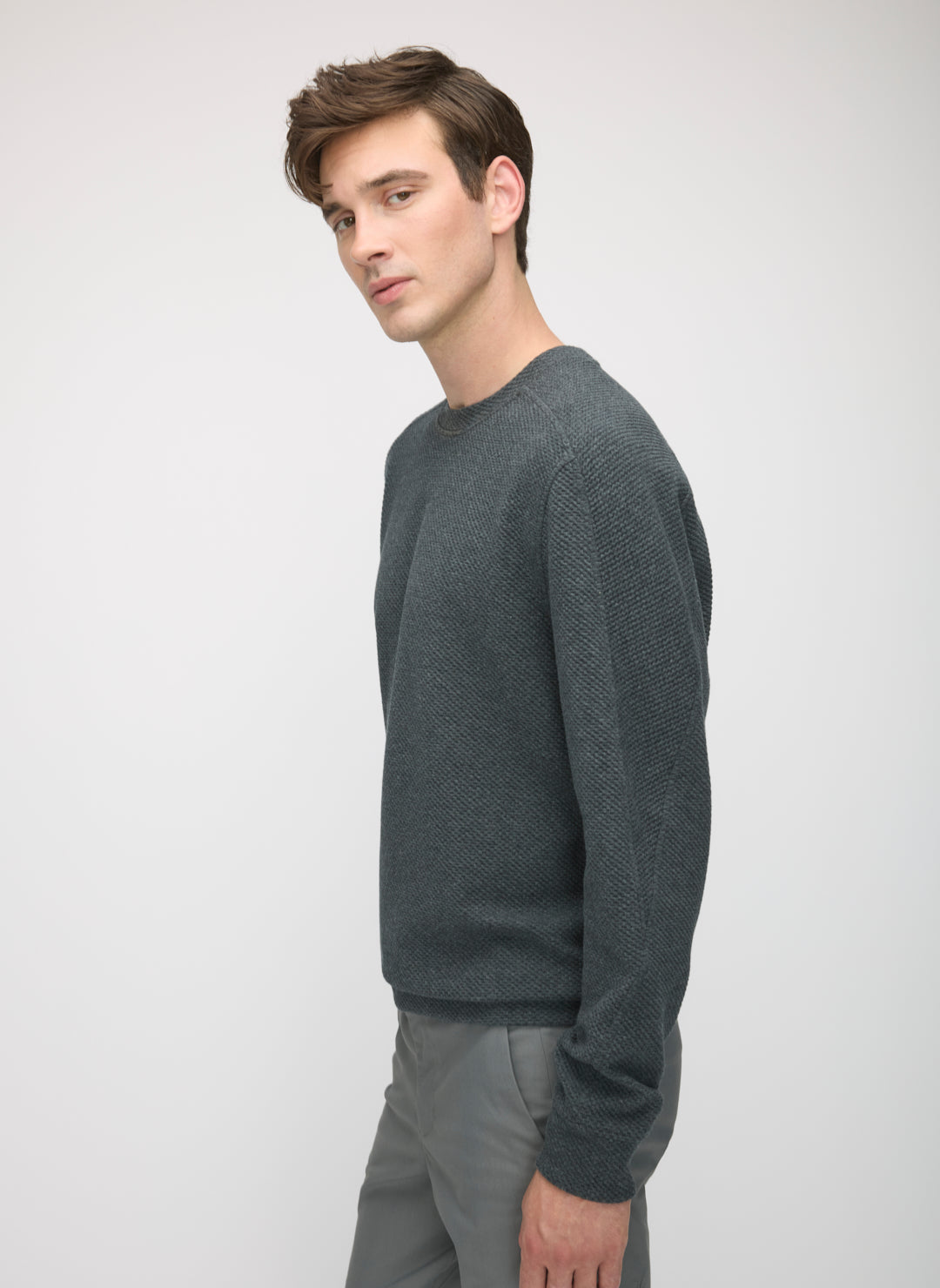 Textured Crew Sweatshirt