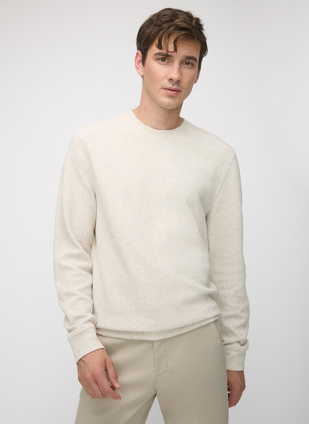 Textured Crew Sweatshirt