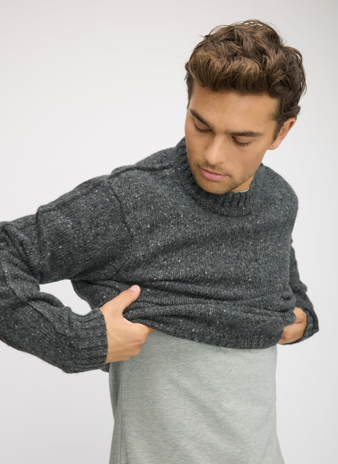 Donegal Funnel Neck Sweater