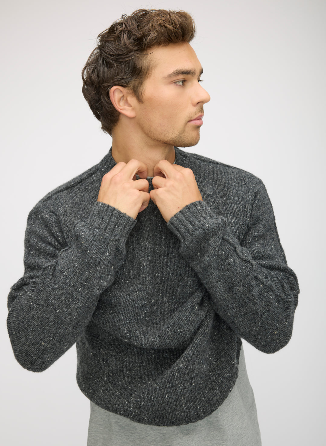 Donegal Funnel Neck Sweater