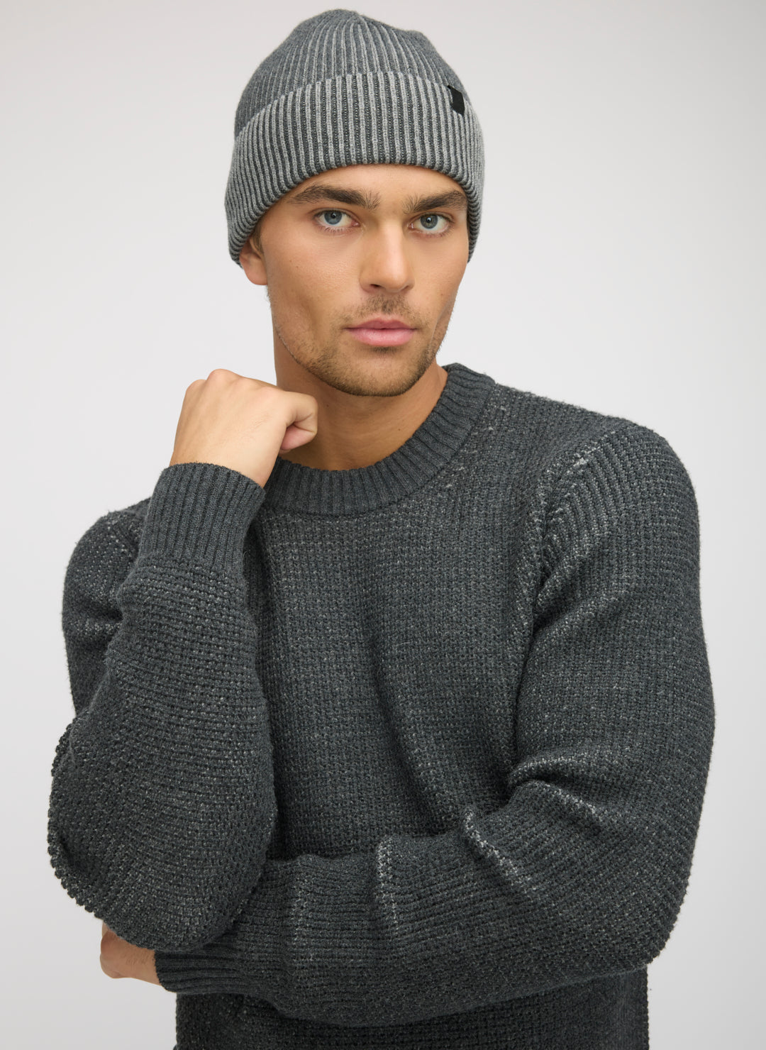 Tuck Stitch Crew Sweater